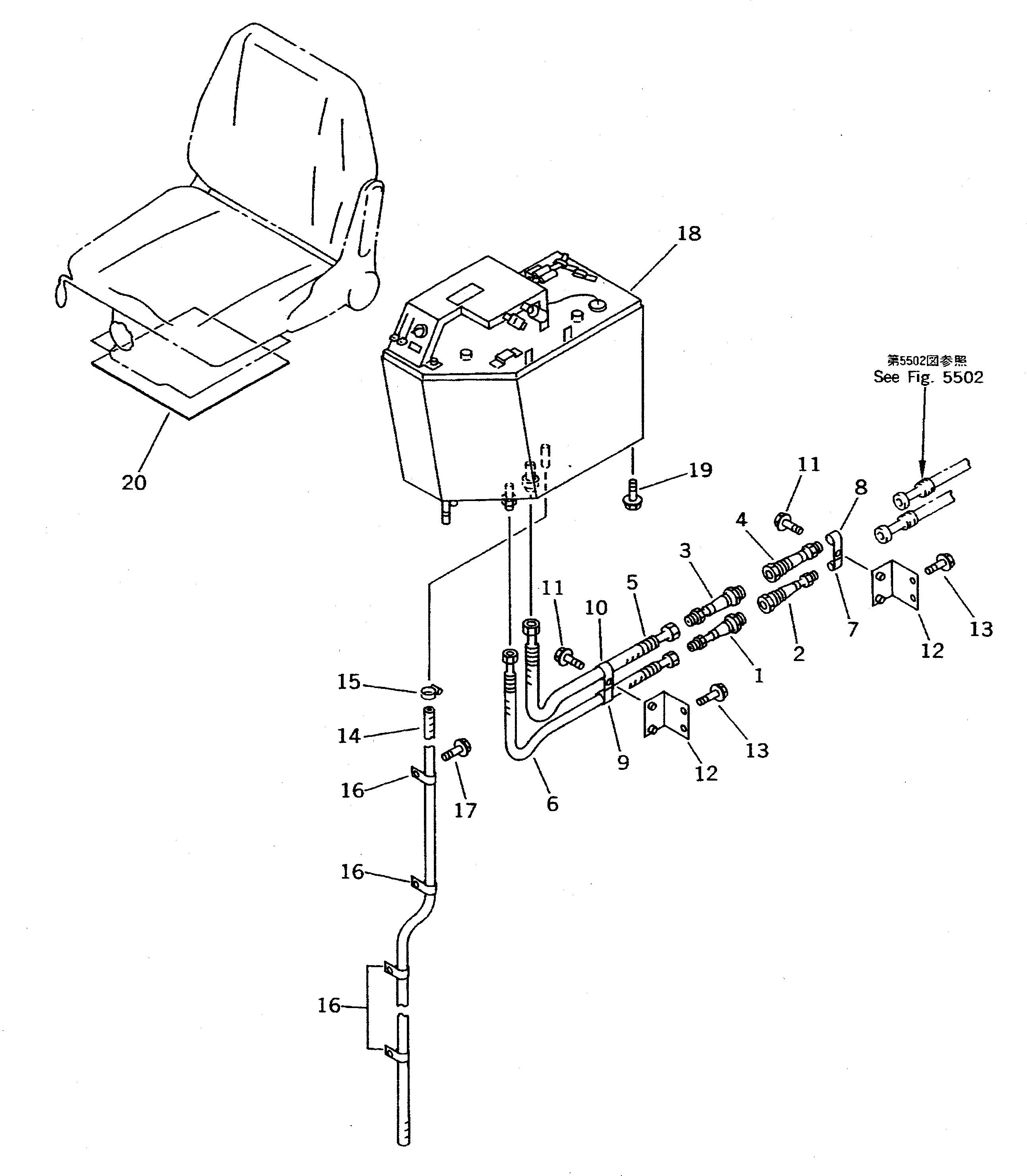 Шланг 09488-50706 Komatsu