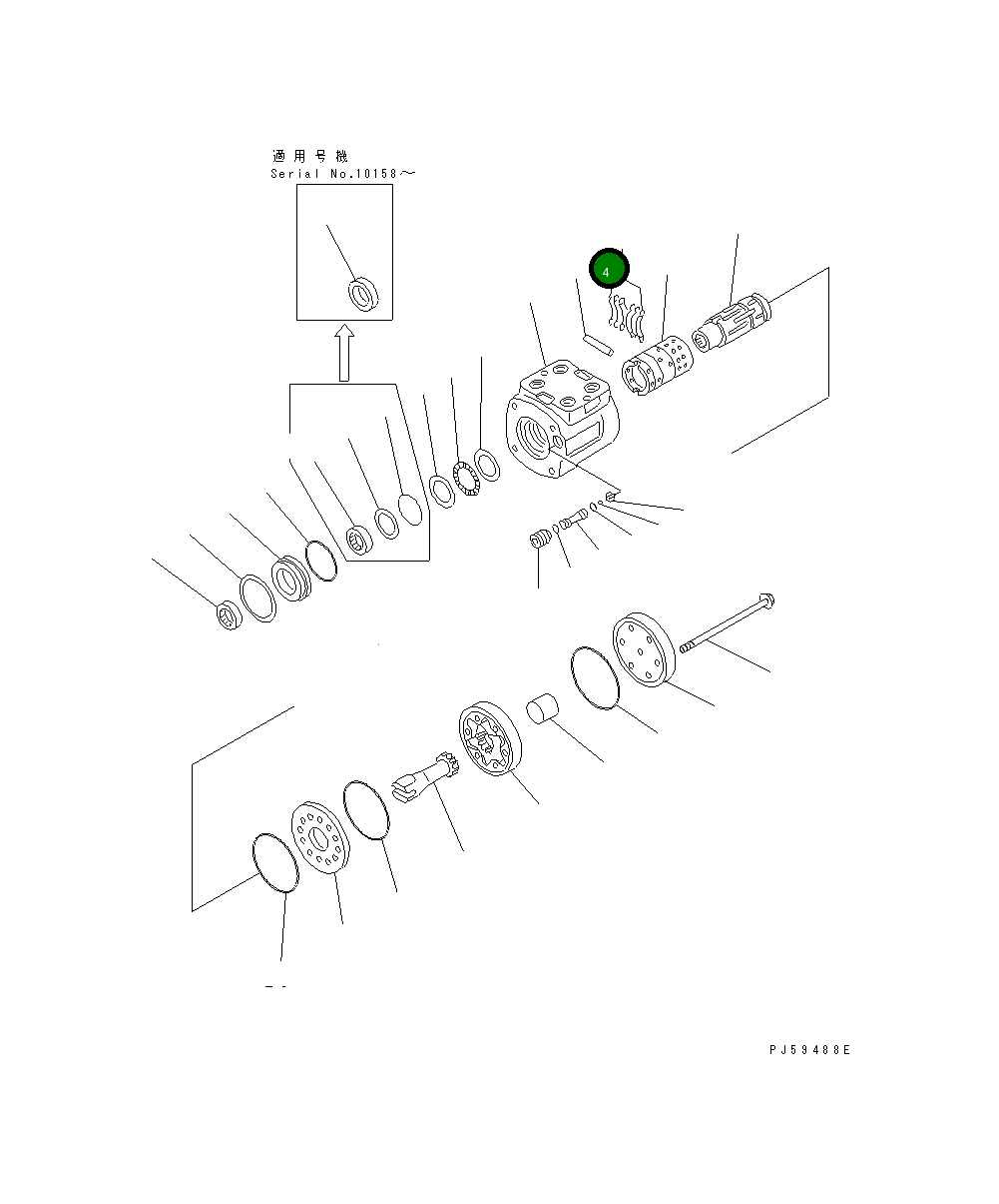 Палец 237-40-12620 Komatsu