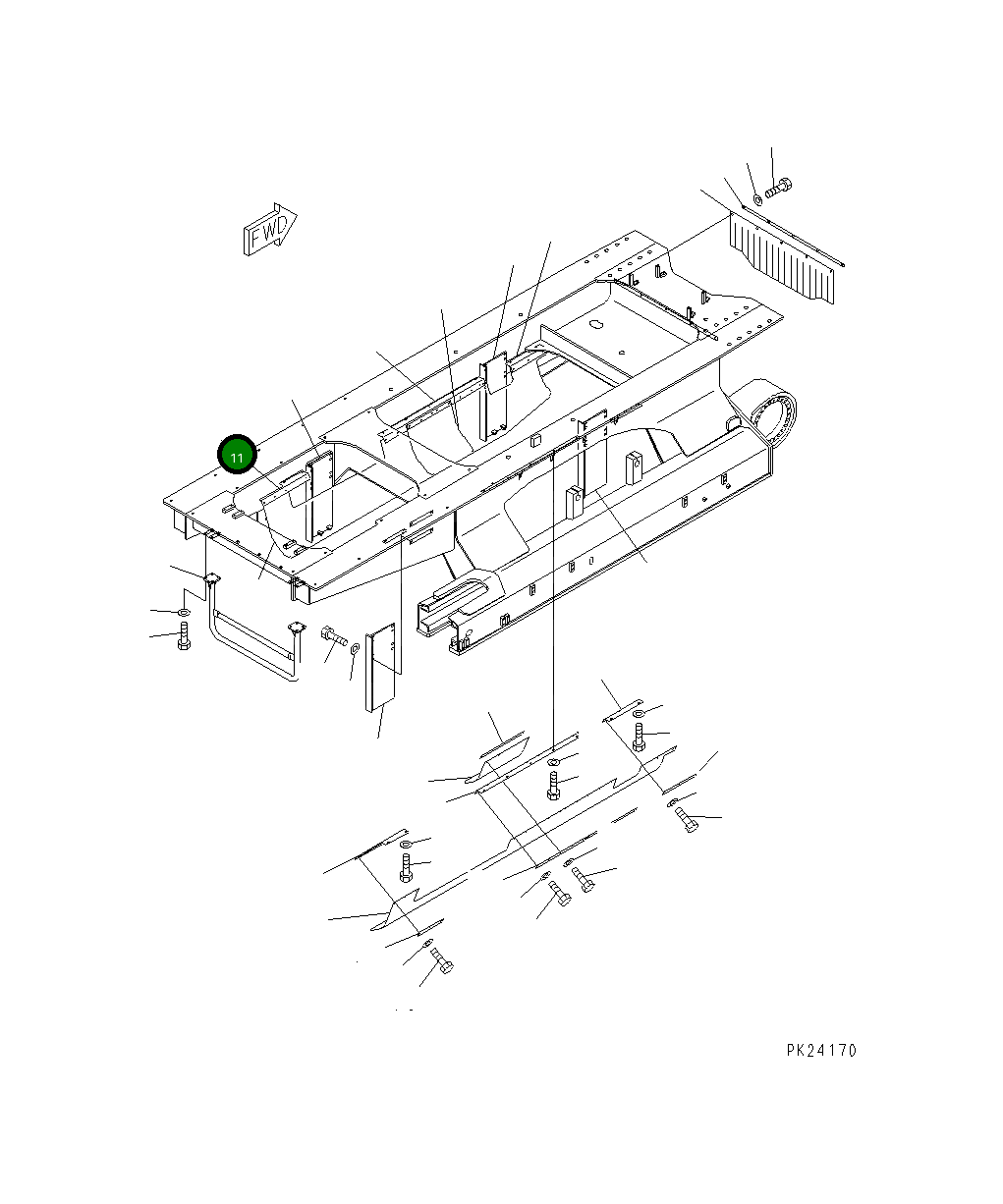Кронштейн 8248-75-1511 Komatsu