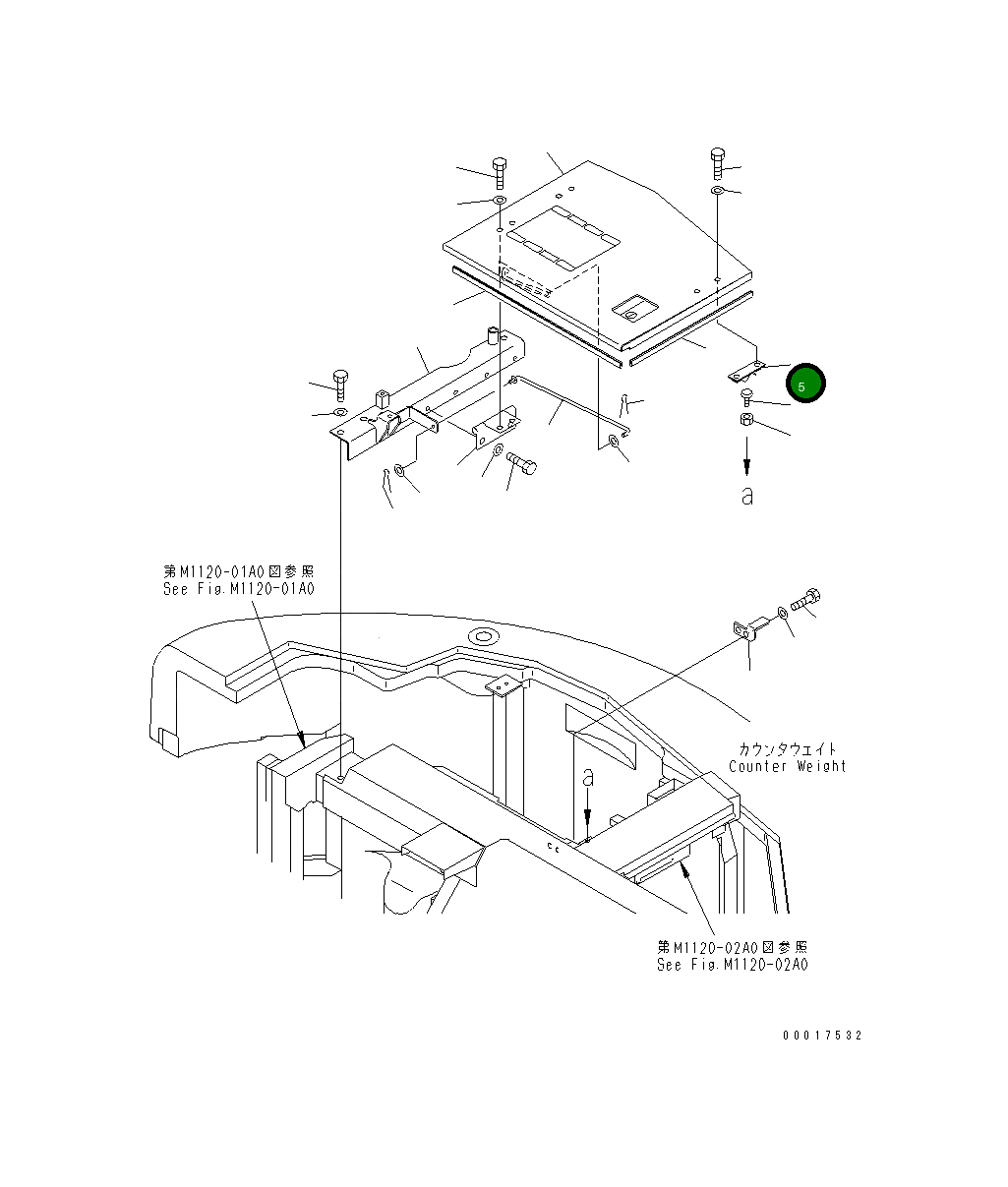 Кронштейн 22B-54-13790 Komatsu