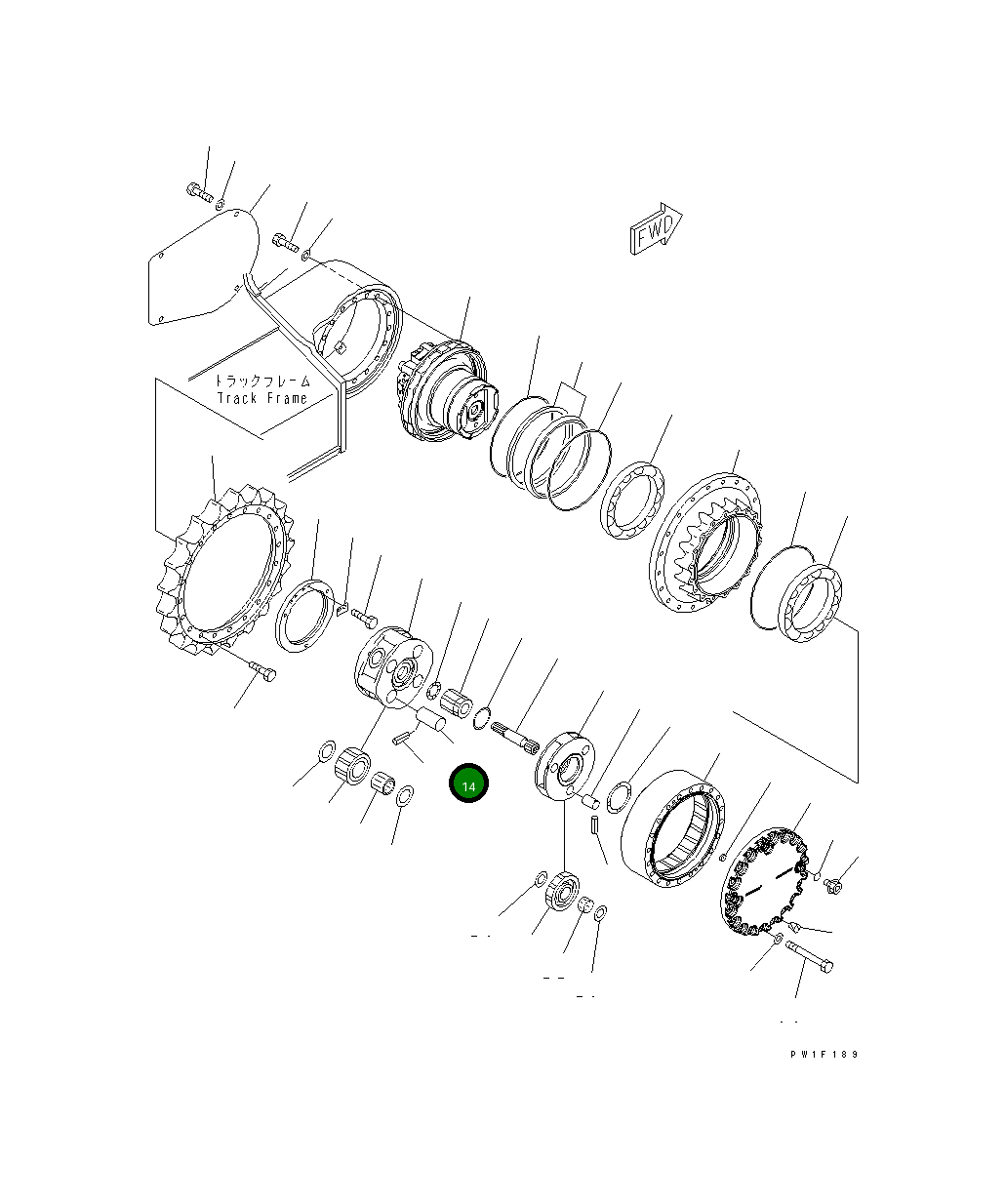 Палец 22U-27-21230 Komatsu