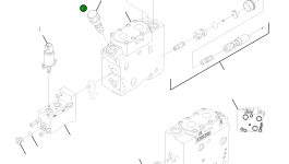 Клапанный блок, наклон навесного инструмента 4A1-60-26830 Komatsu