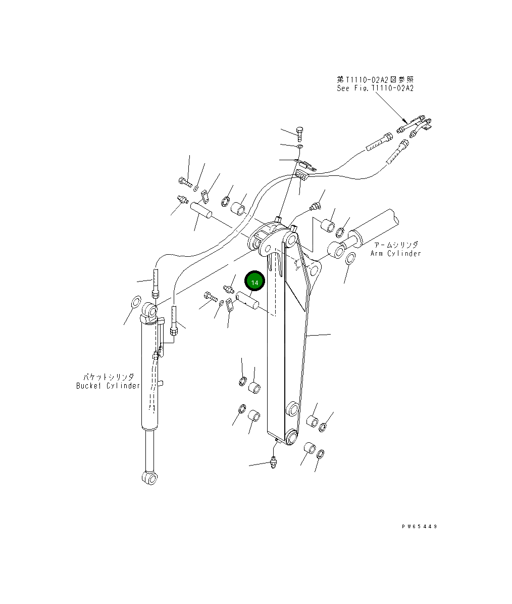 Палец 22F-959-1560 Komatsu