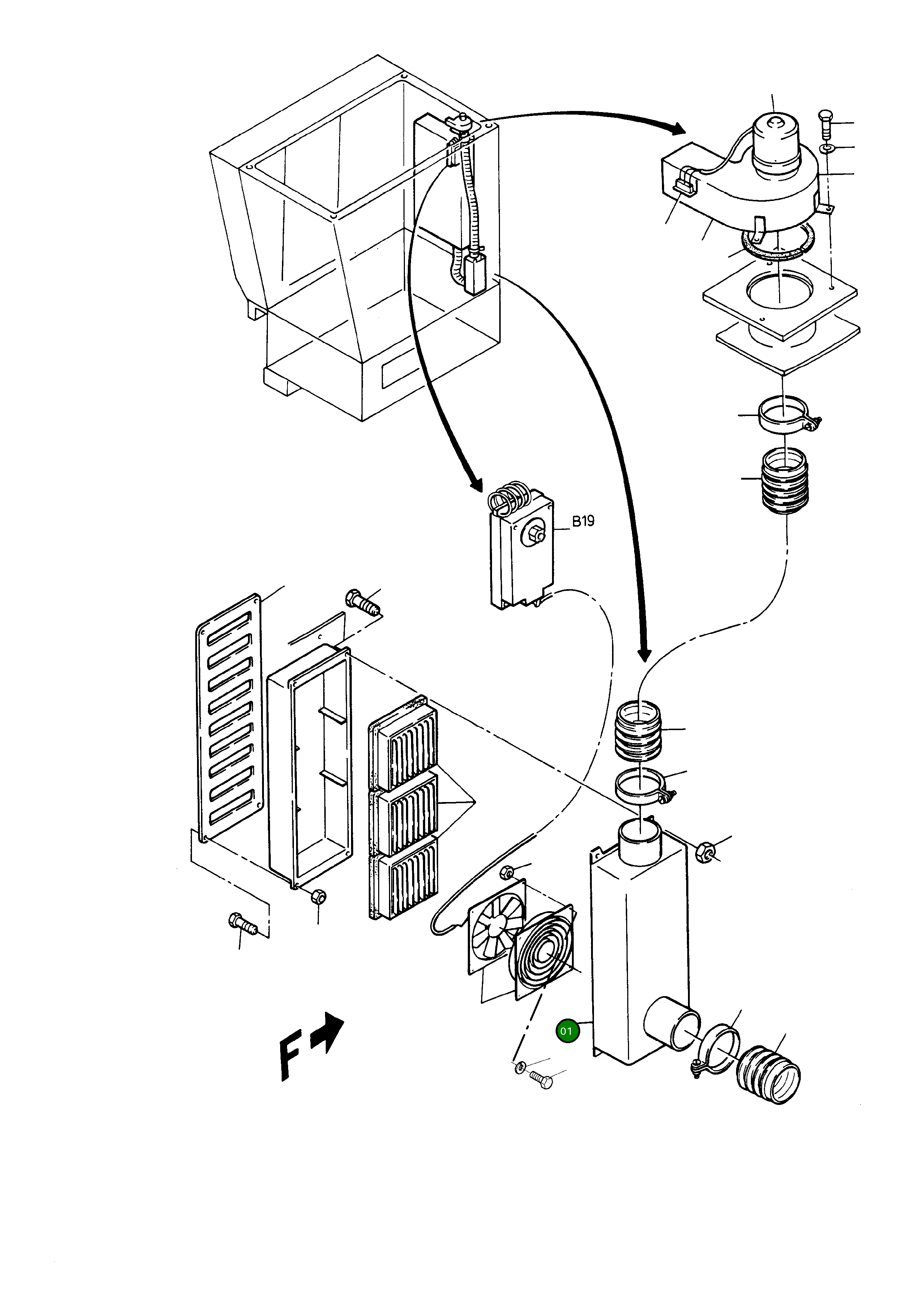 Короб фильтра 566 117 40 Komatsu