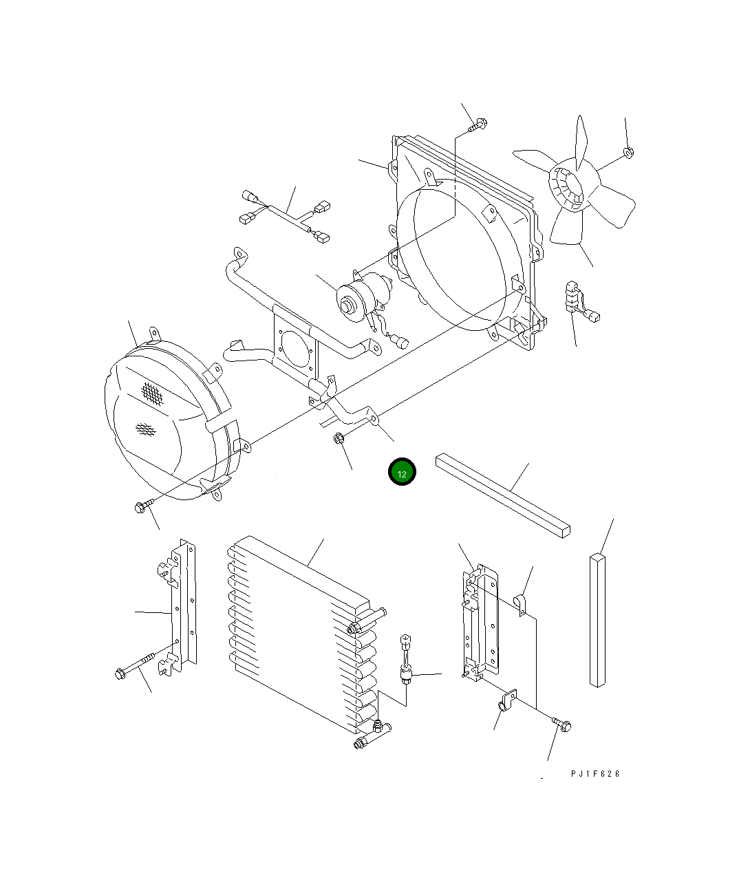 Кожух вентилятора ND146240-8573 Komatsu