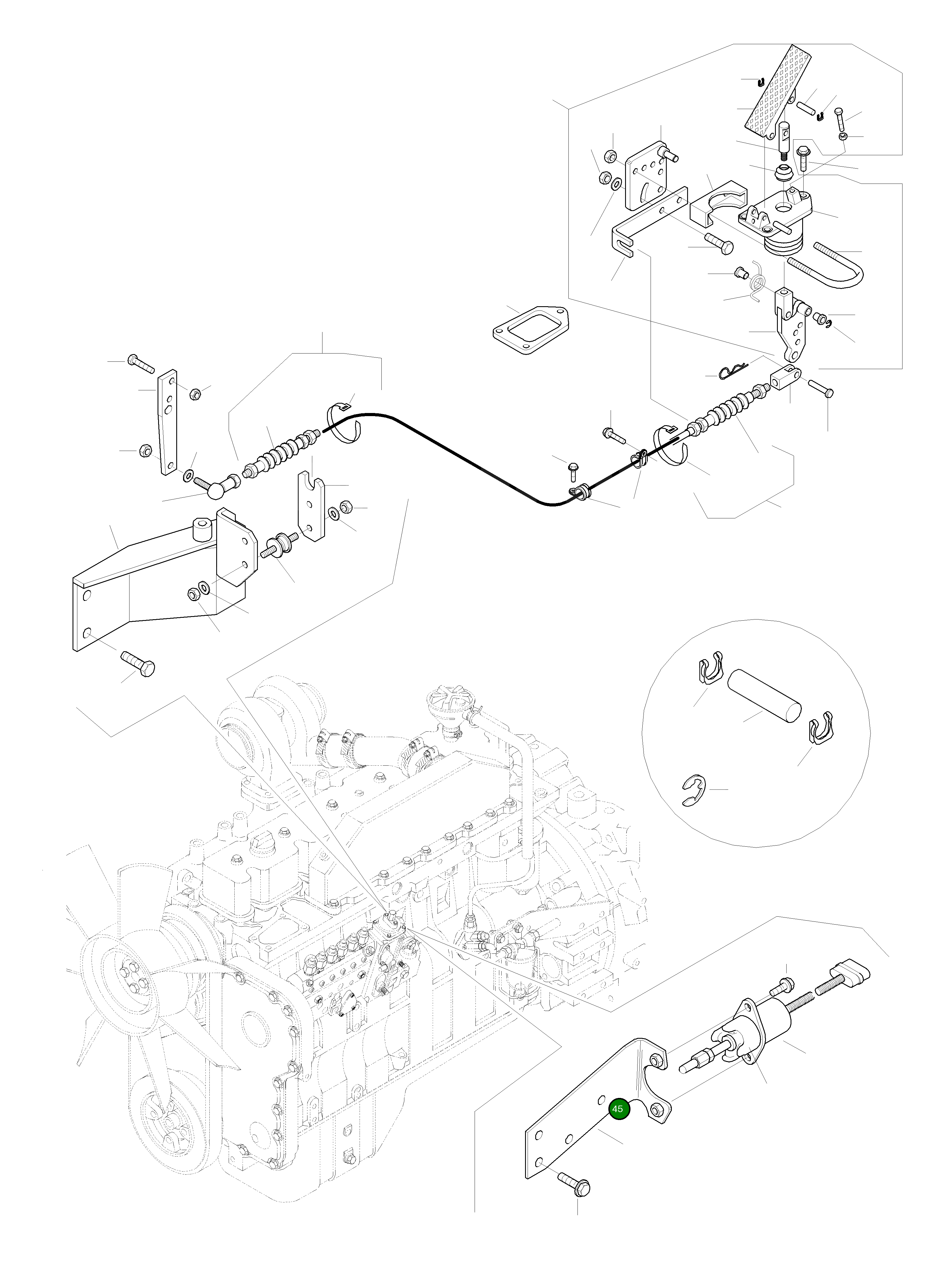 Кронштейн CU3923254 Komatsu