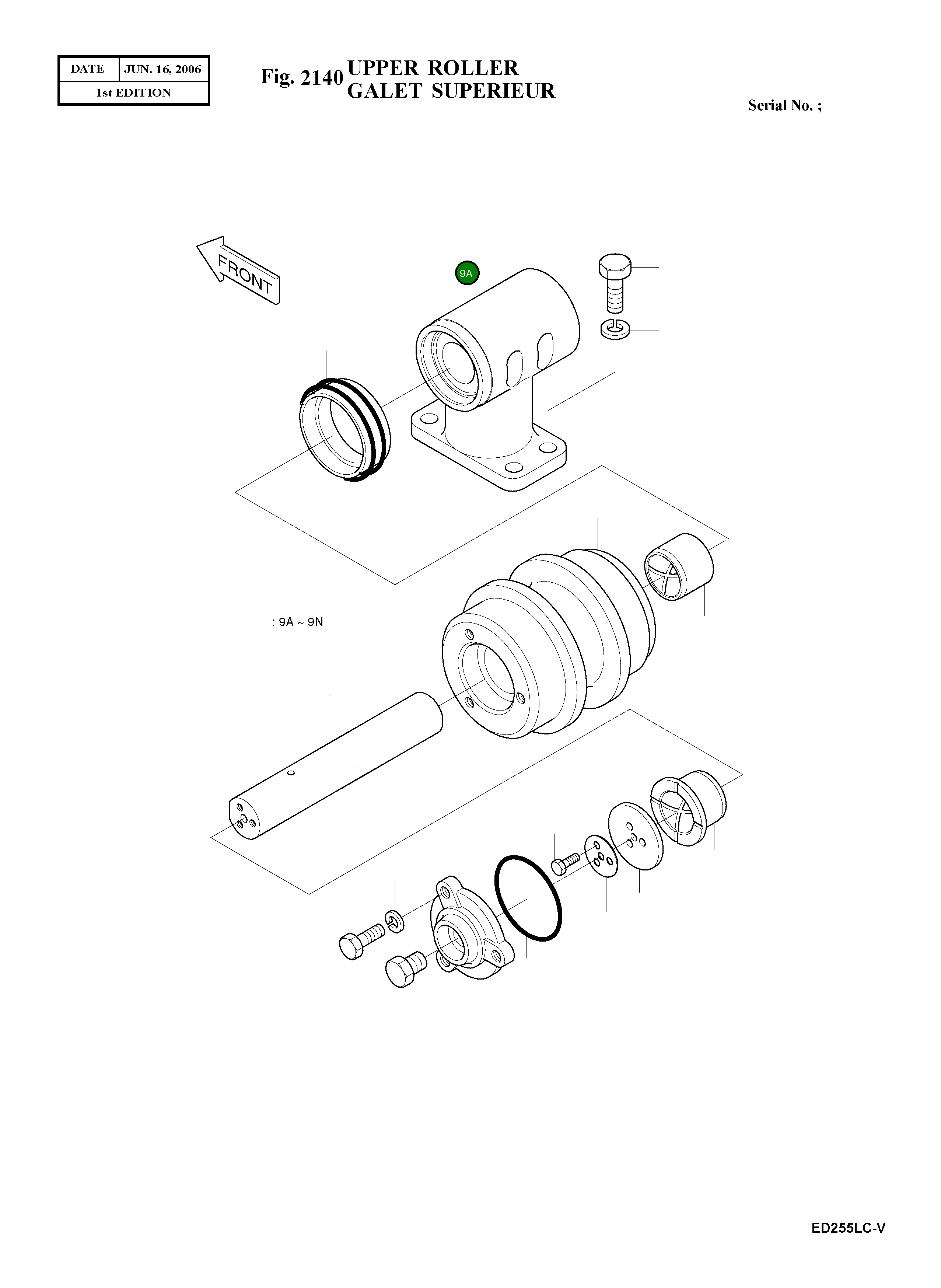 Кронштейн 2271-1002A Komatsu