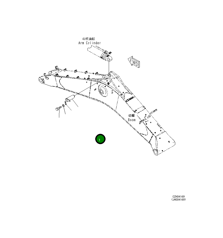 Палец 21M-70-11340 Komatsu