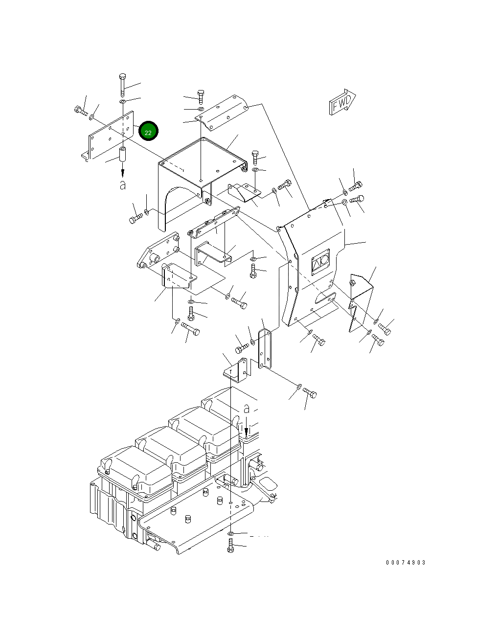 Кронштейн 6240-11-7261 Komatsu