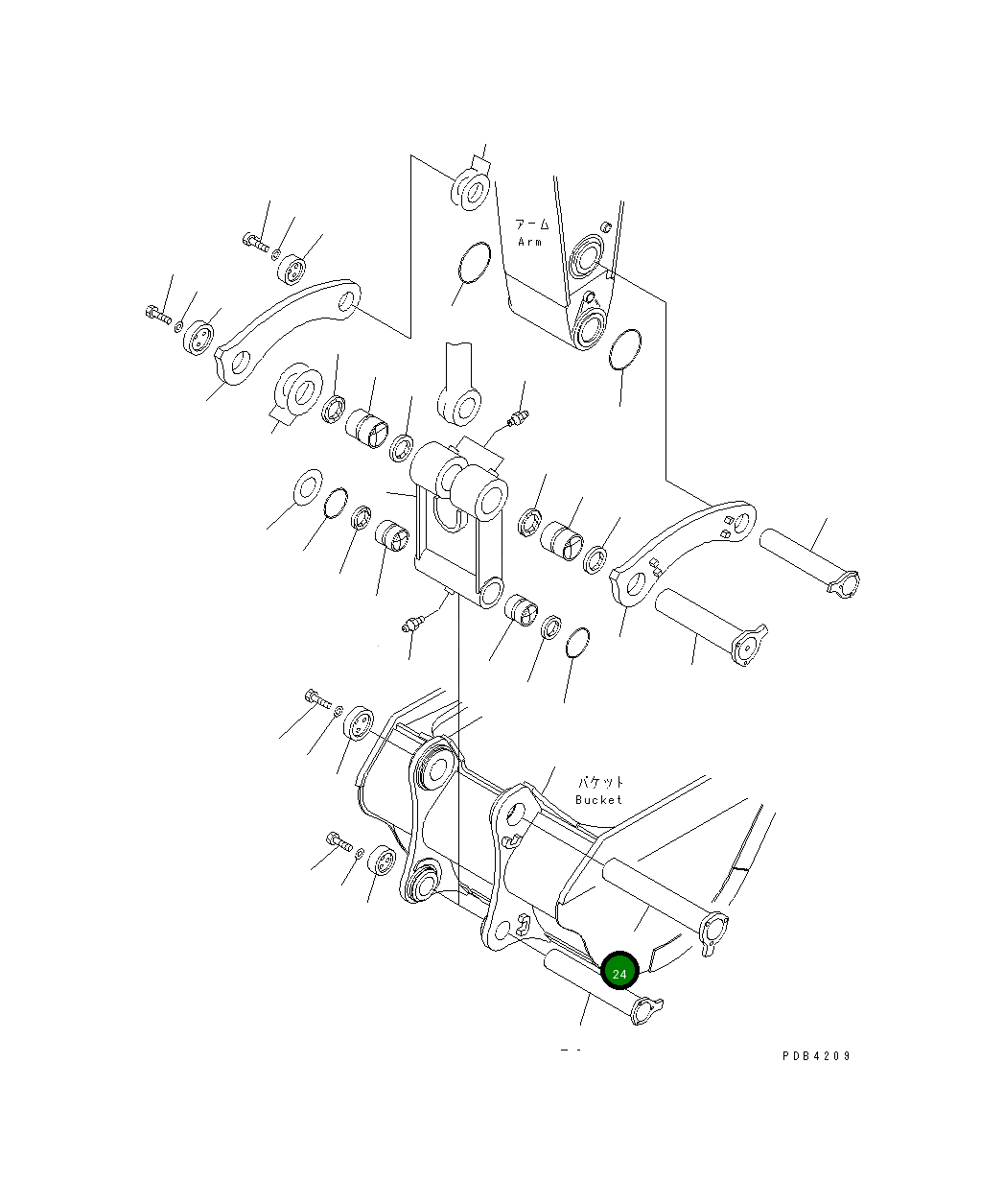Палец 209-70-57331 Komatsu