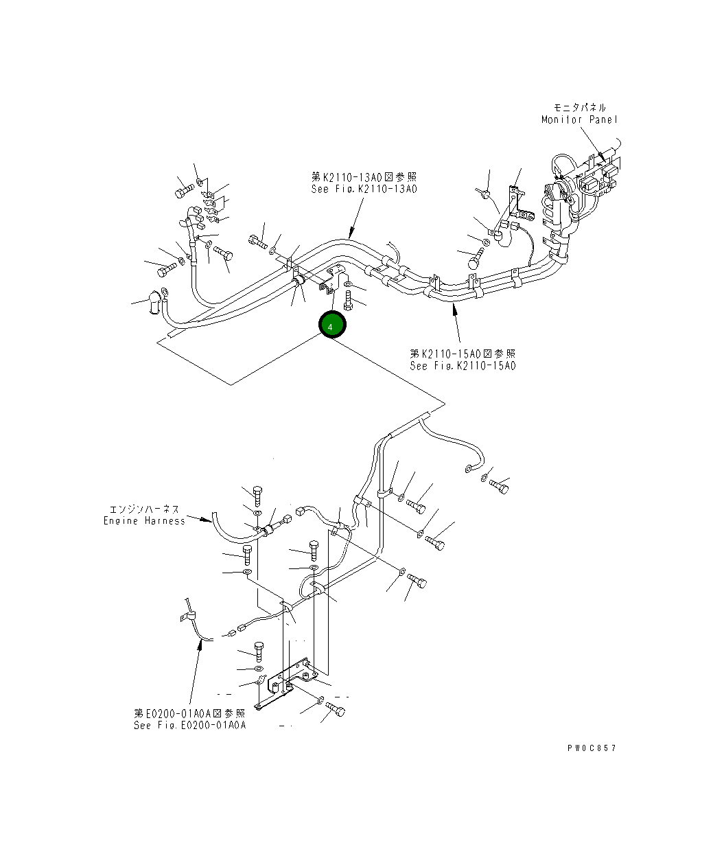 Кронштейн 124-54-64111 Komatsu