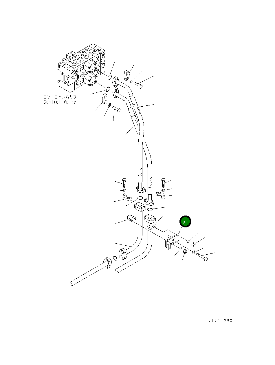 Кронштейн 198-61-61182 Komatsu