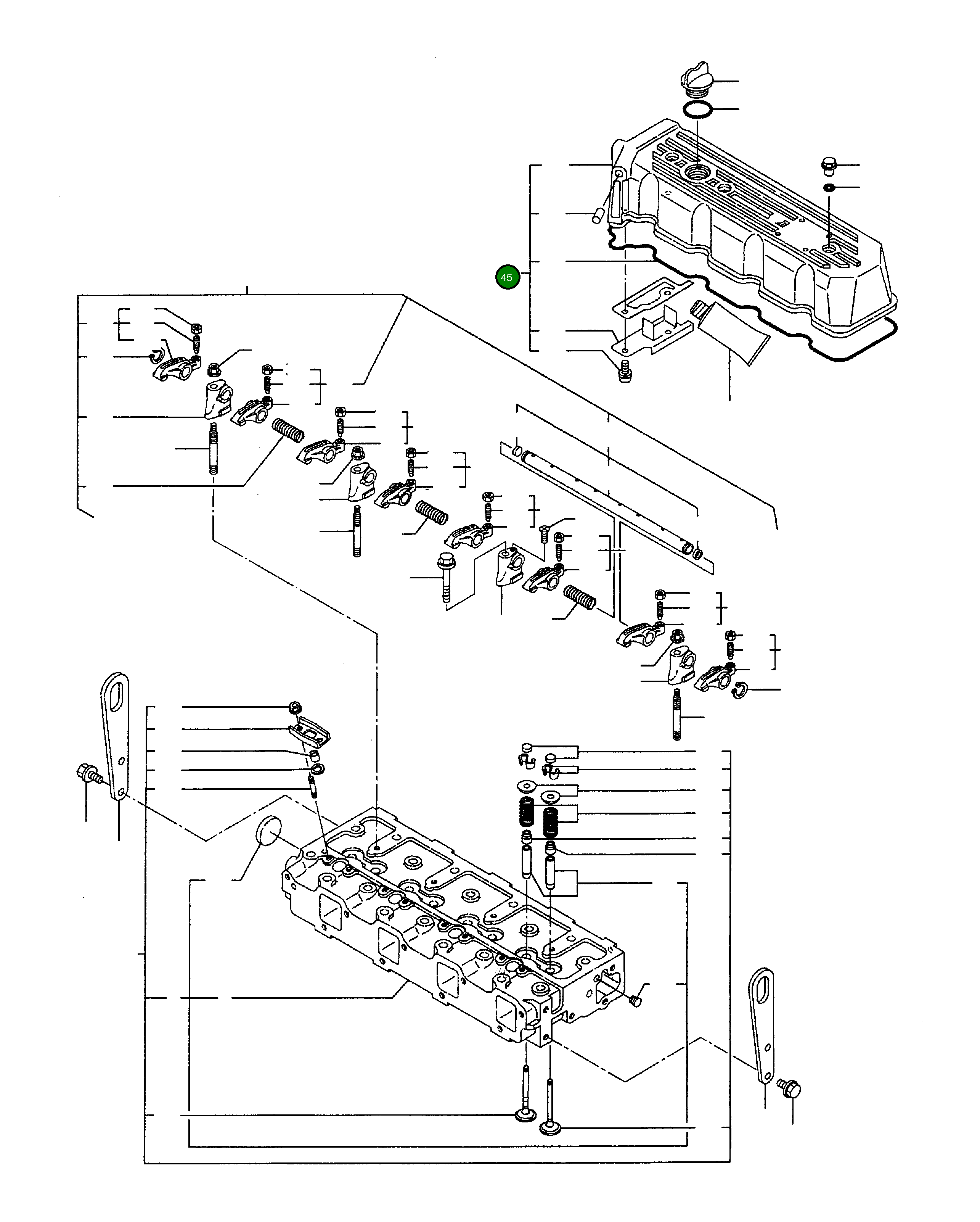 Крышка клапанов YM129900-11370 Komatsu