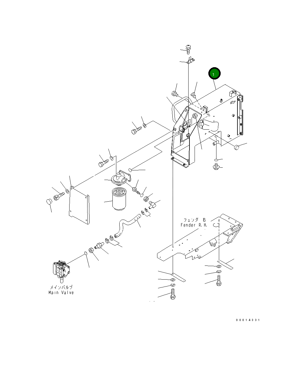 Корпус 104-54-54220 Komatsu