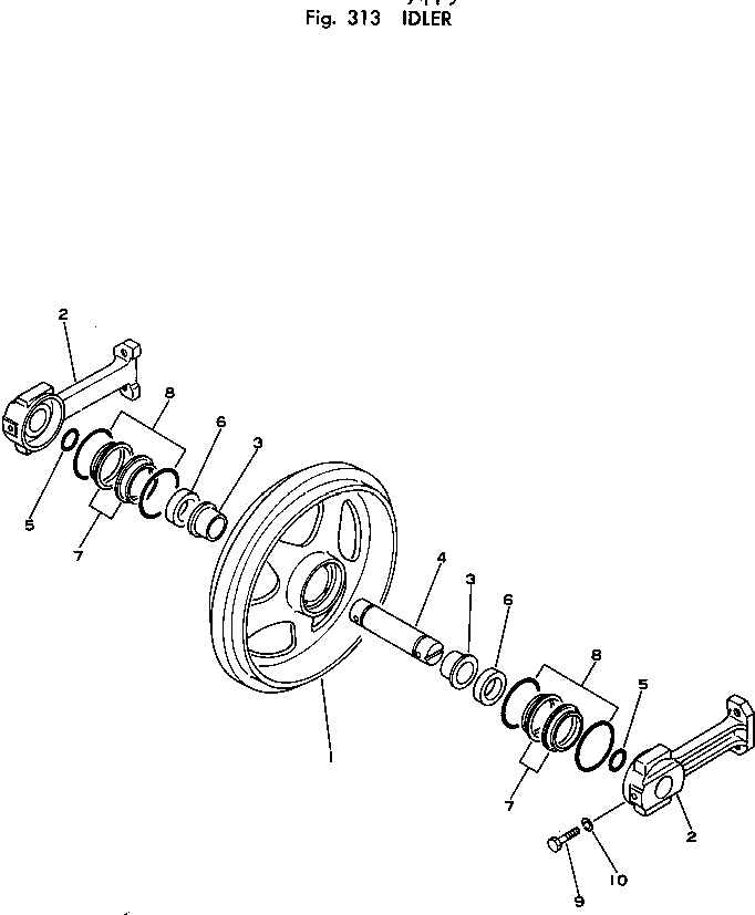 Направляющее колесо 10E-30-12110 Komatsu