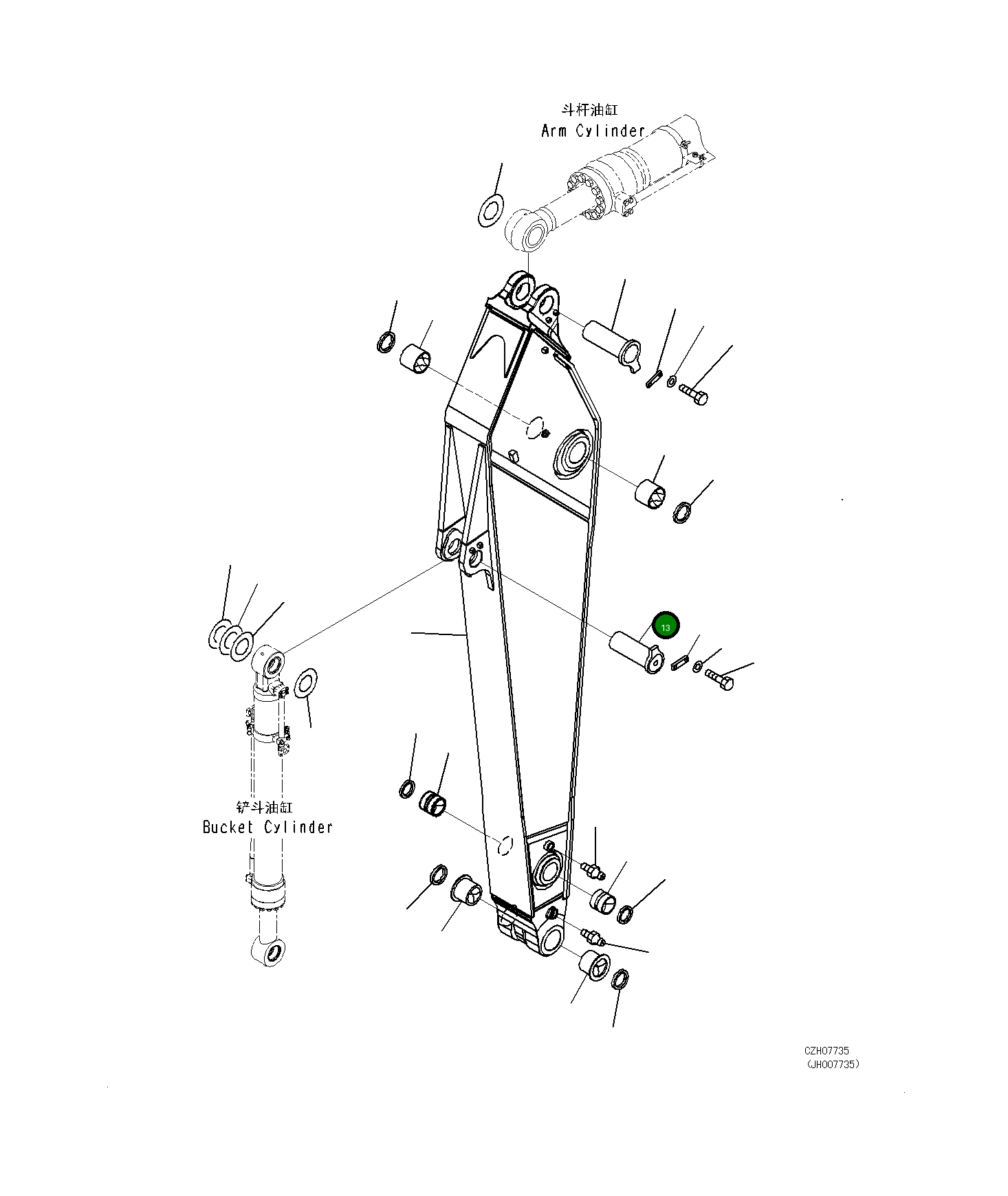 Палец 208-70-61241 Komatsu