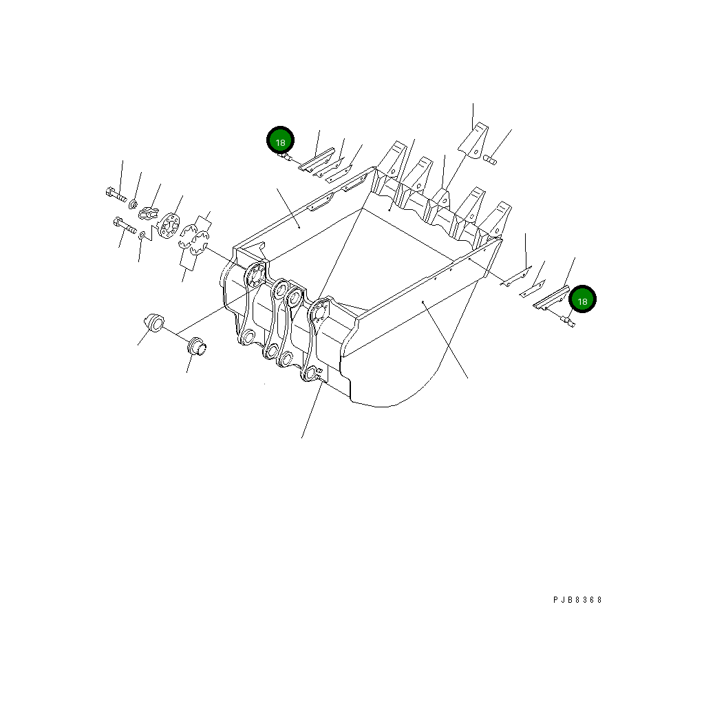 Палец 09244-12496 Komatsu