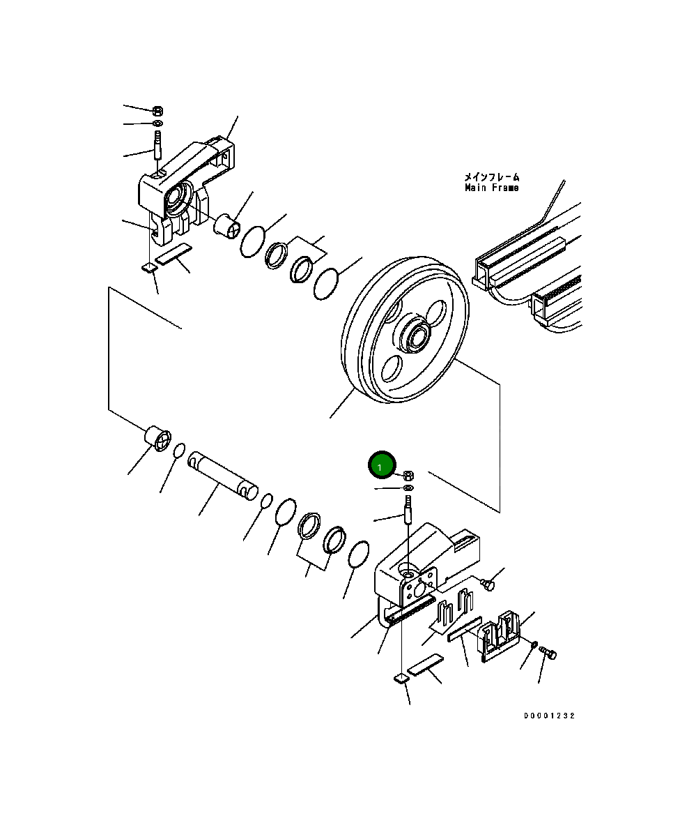 Направляющее колесо 124-30-51113 Komatsu