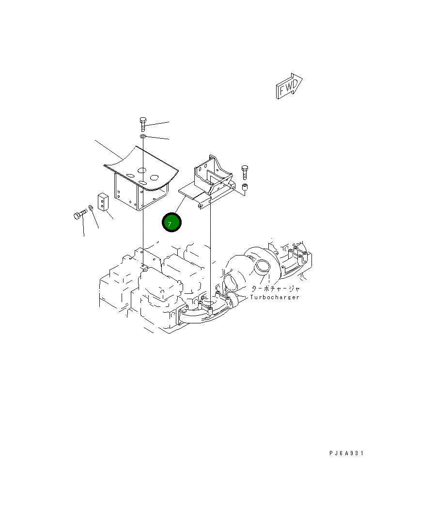 Кронштейн 6212-12-4751 Komatsu