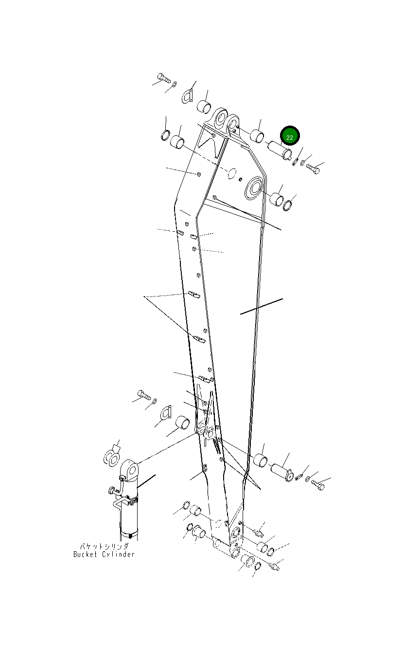 Палец 21M-70-81660 Komatsu