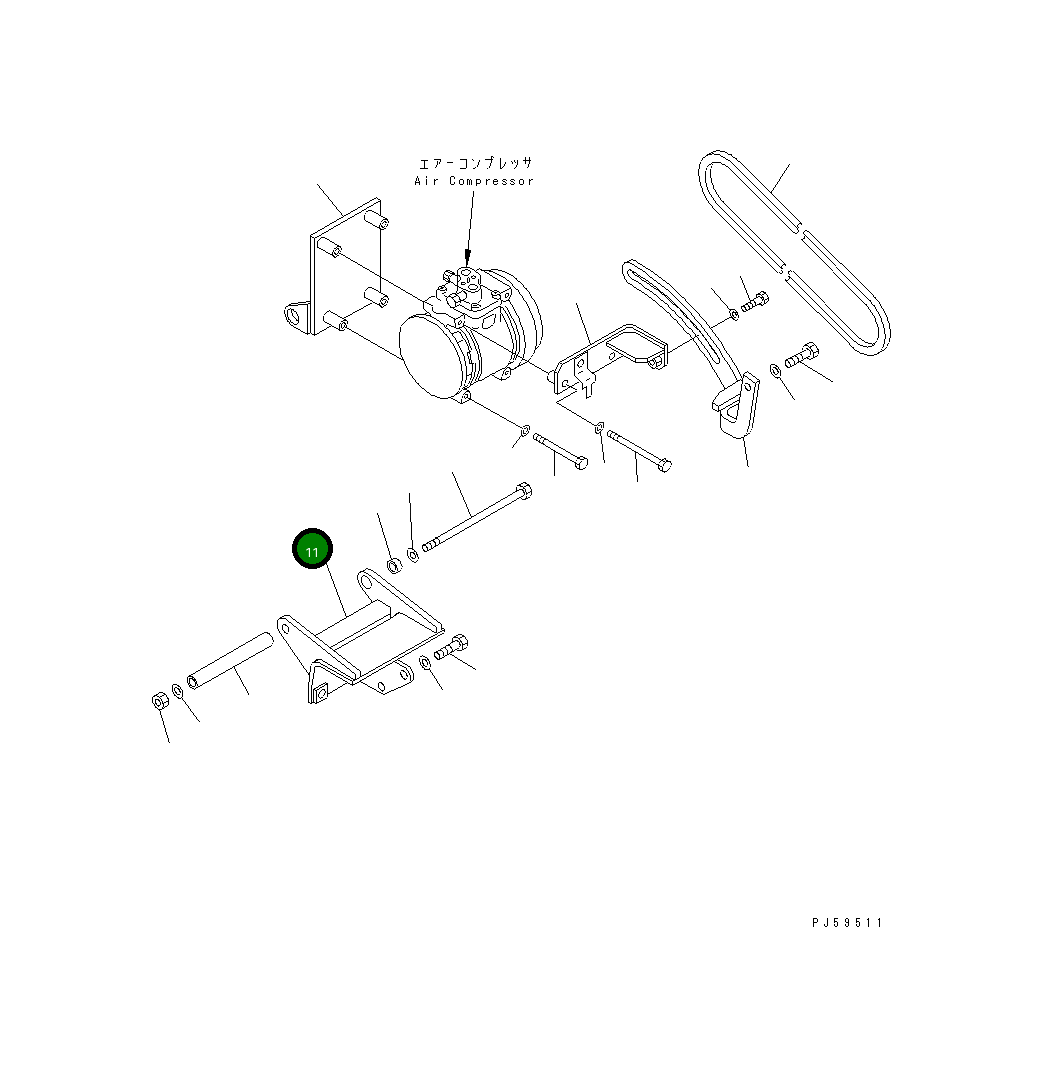 Кронштейн 234-809-6110 Komatsu
