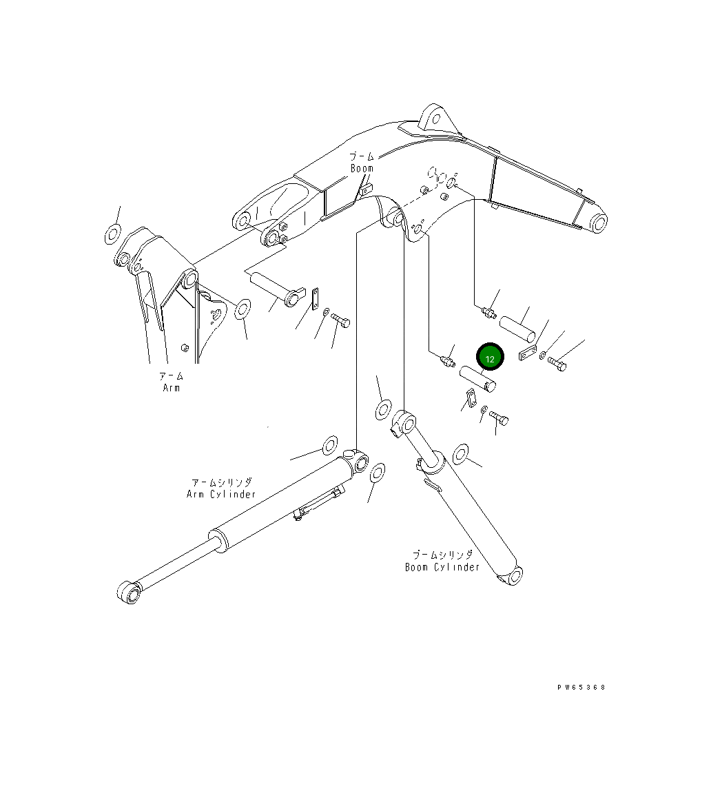 Палец 22K-959-1130 Komatsu