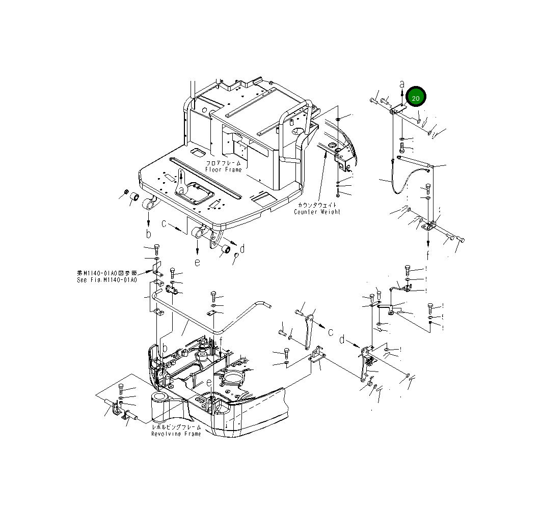 Кронштейн 22J-54-25610 Komatsu