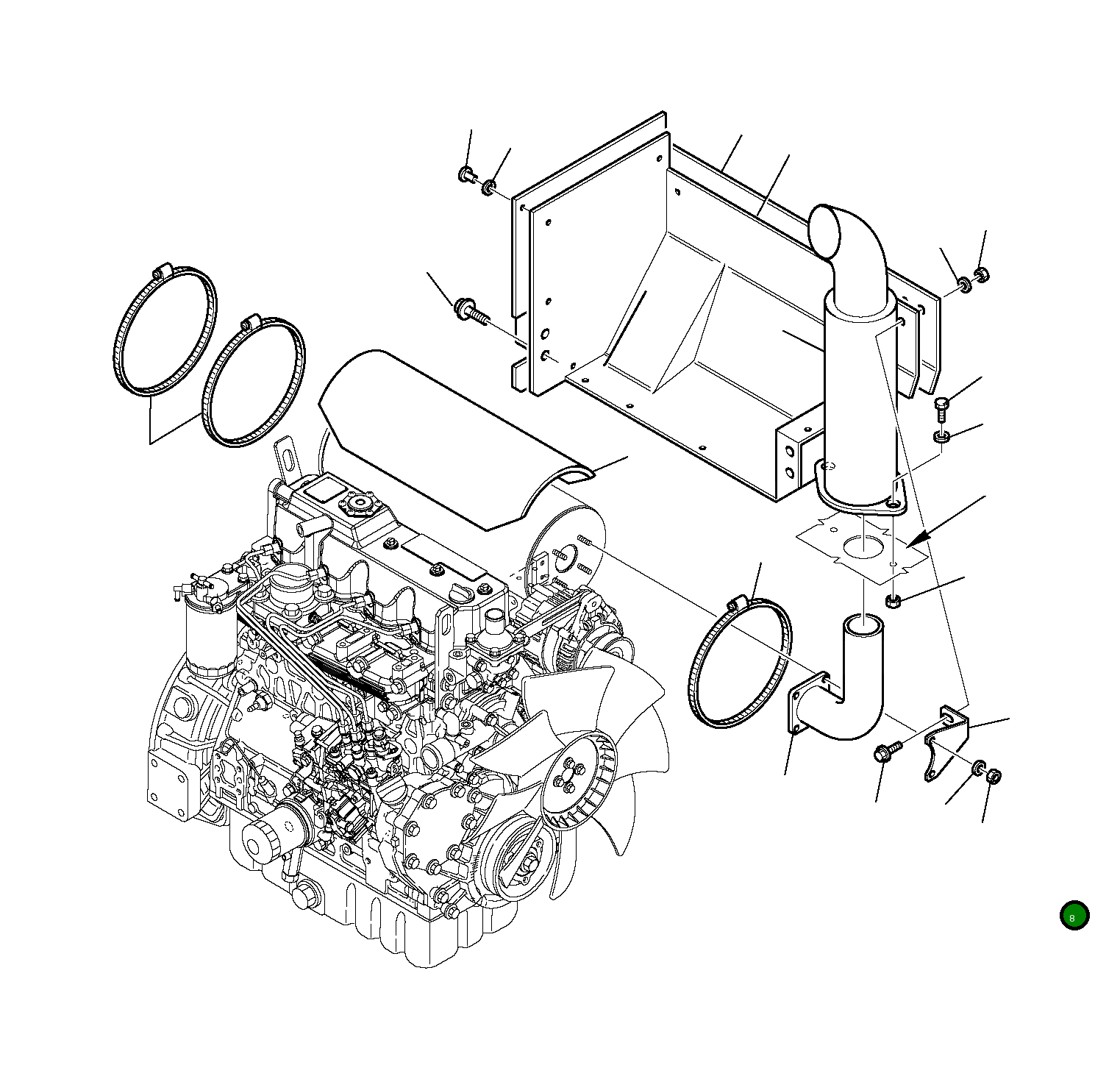 Опора 21D-01-13340 Komatsu