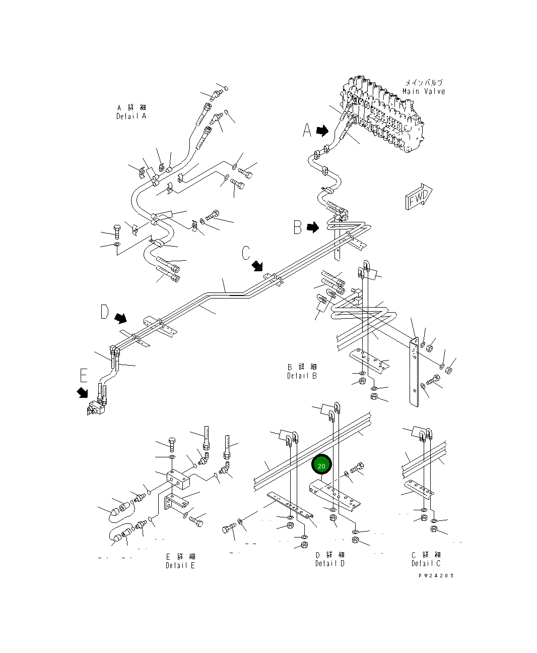 Кронштейн 8248-62-1520 Komatsu