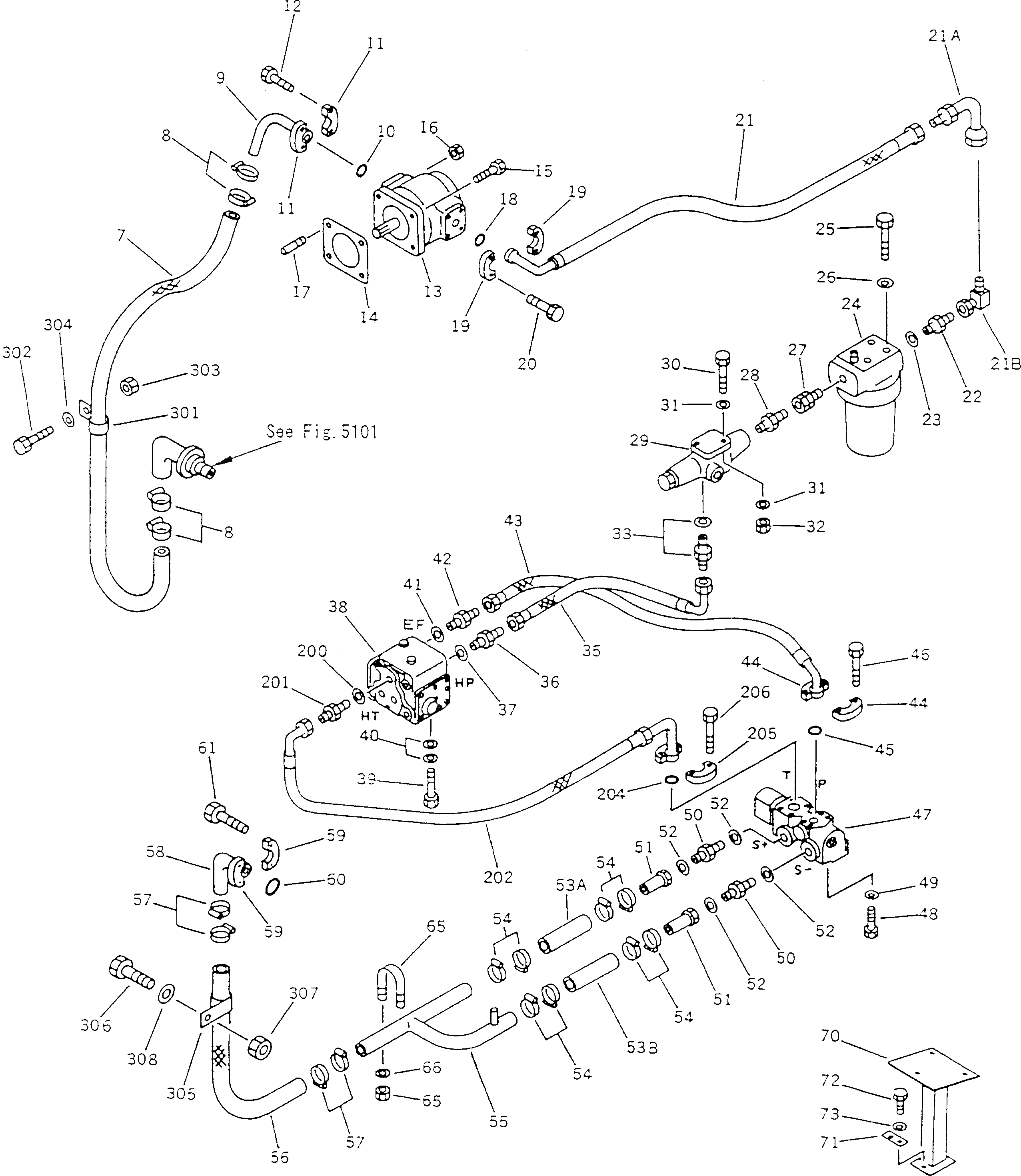Угловой штуцер BW064761 Komatsu