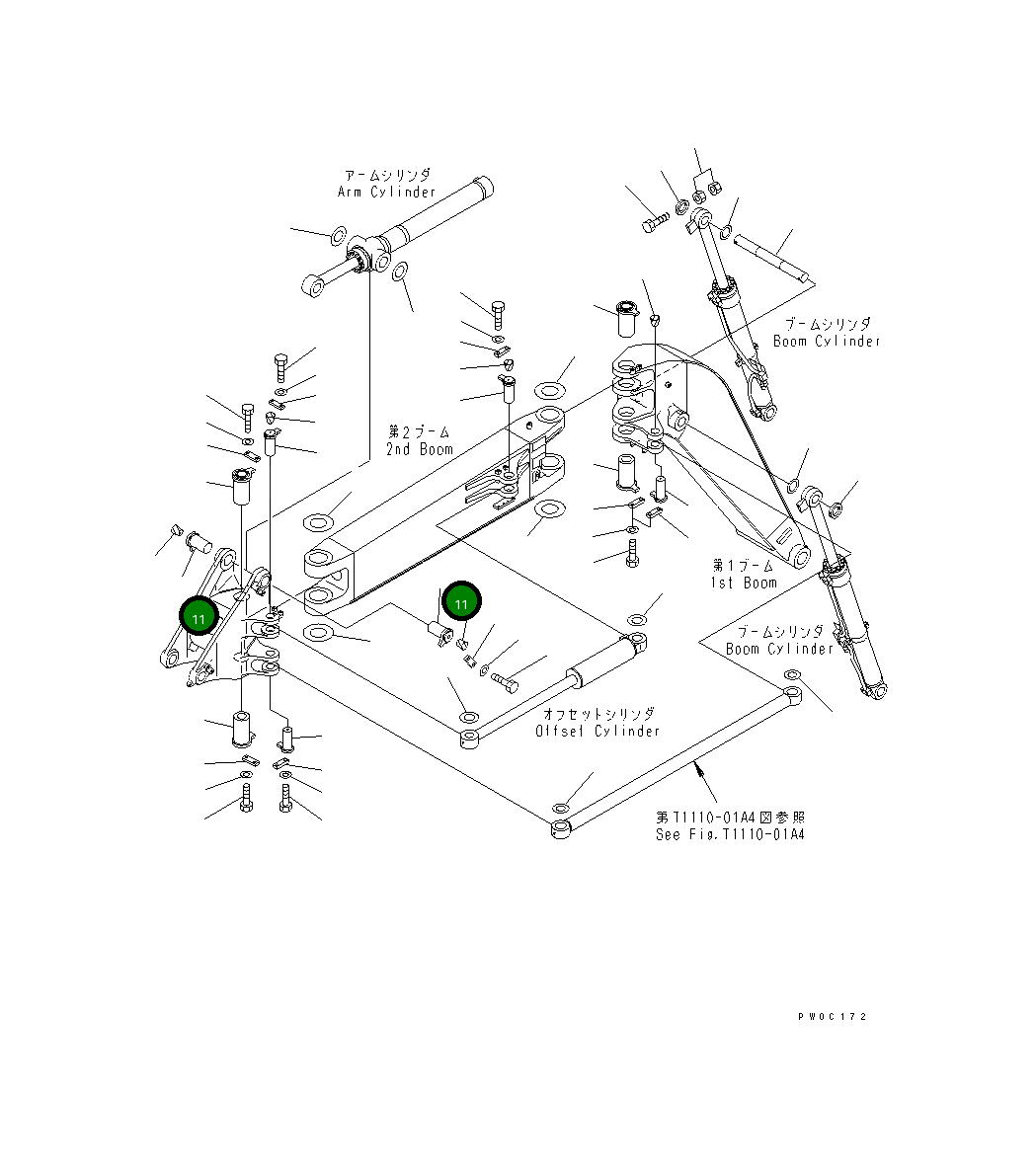 Палец 21Y-70-14150 Komatsu