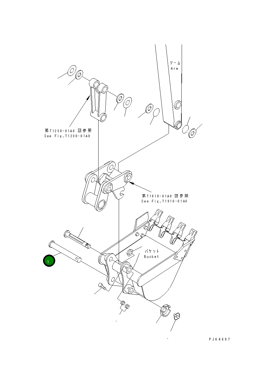 Палец 22K-70-13310 Komatsu