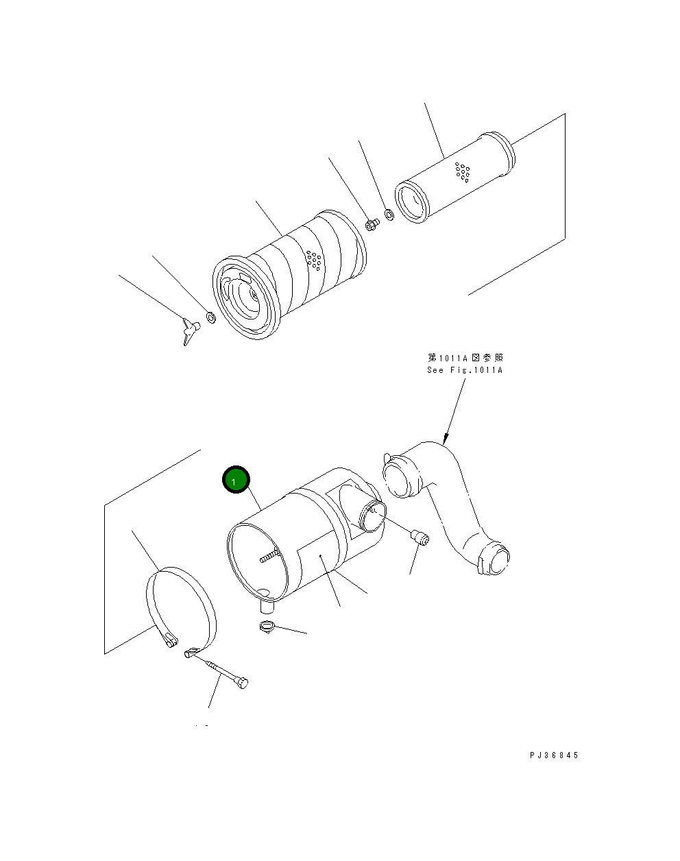 Корпус воздухоочистителя, в сборе 6137-81-7610 Komatsu