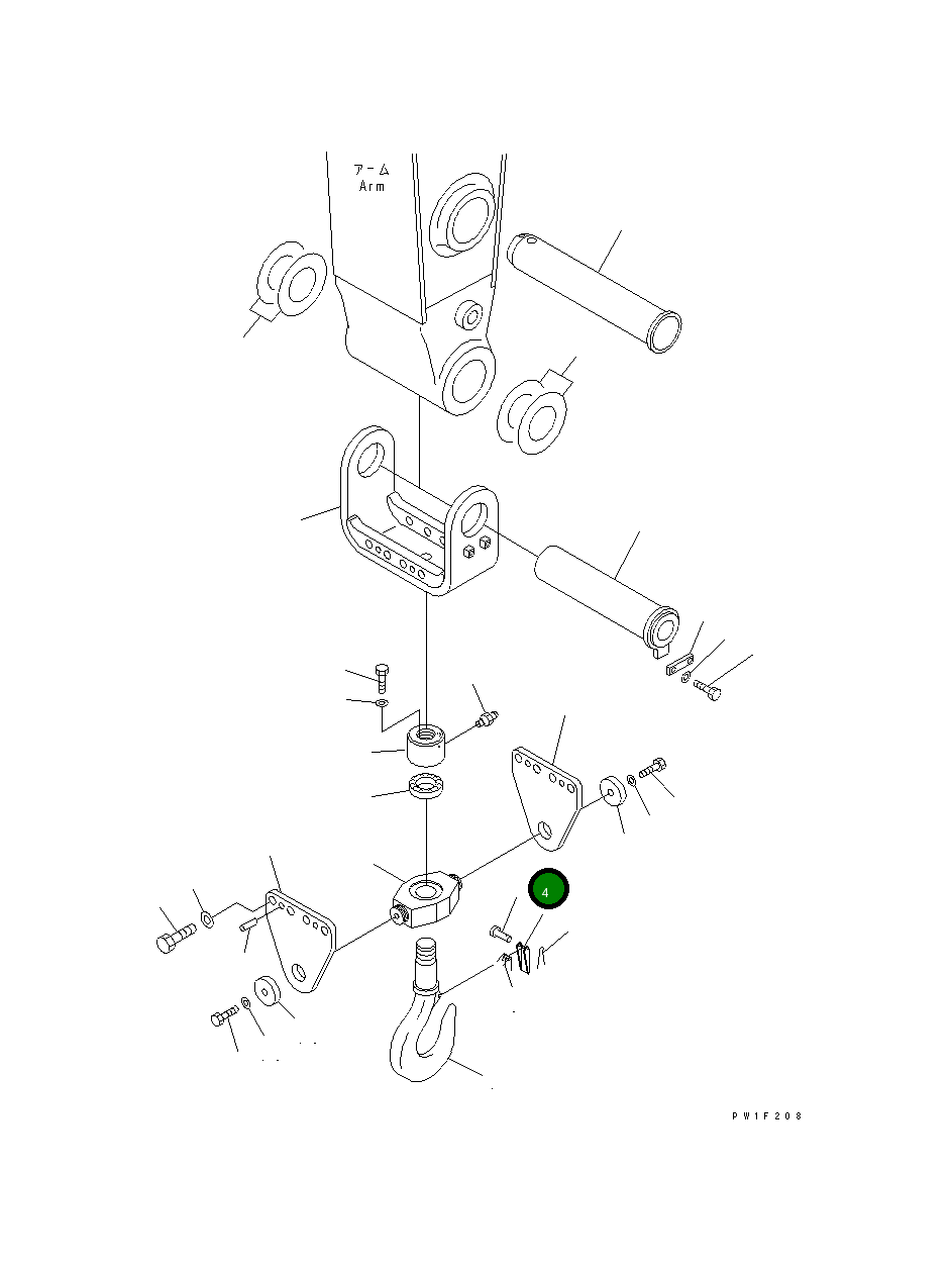 Палец 22T-72-11290 Komatsu