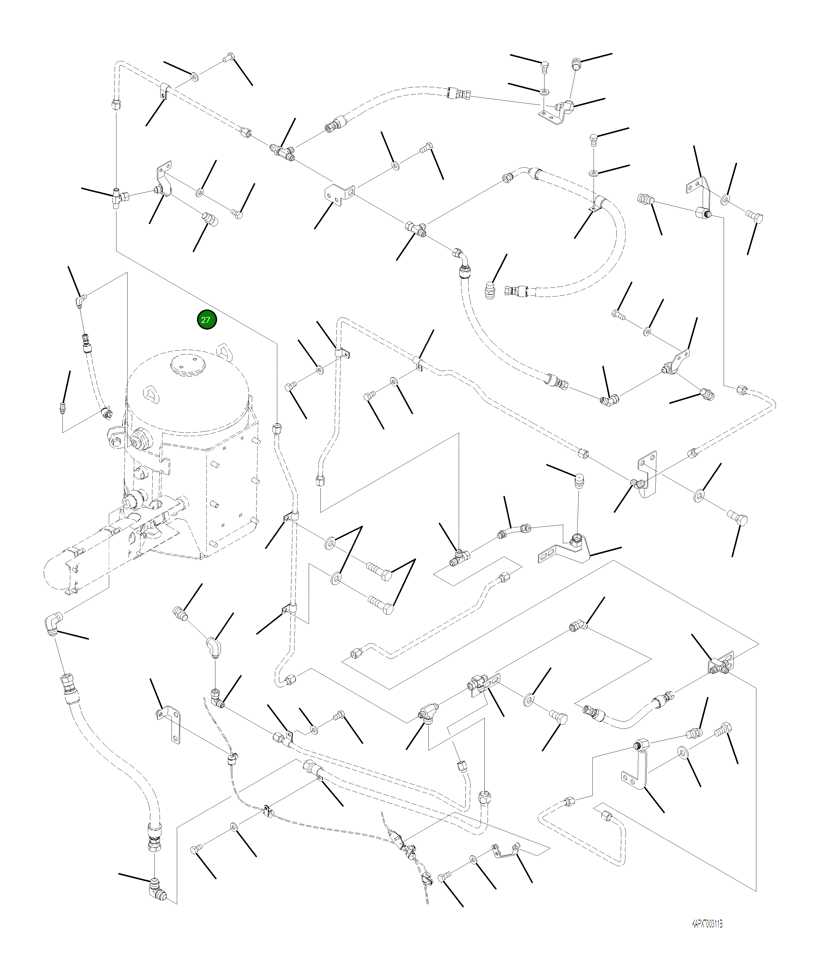Кронштейн 4A1-921-3111 Komatsu