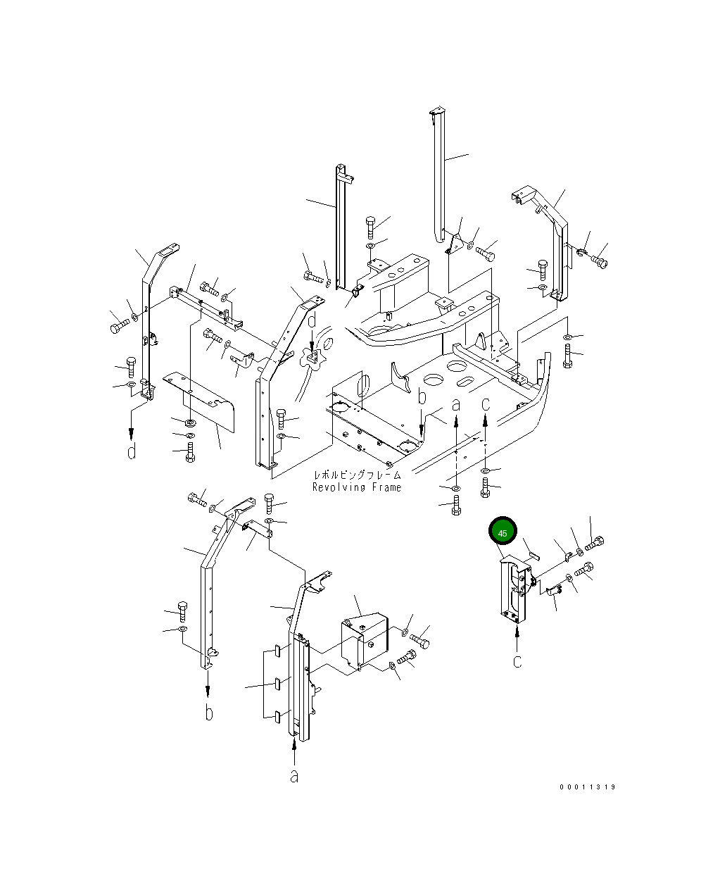 Кронштейн 22U-54-85830 Komatsu