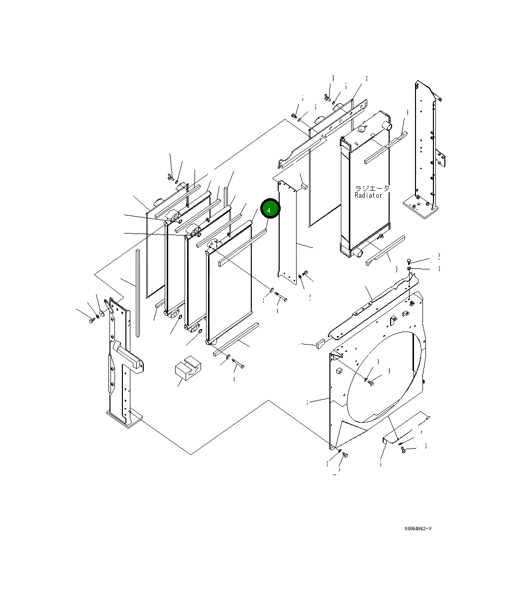 Масляный радиатор 208-03-75160 Komatsu