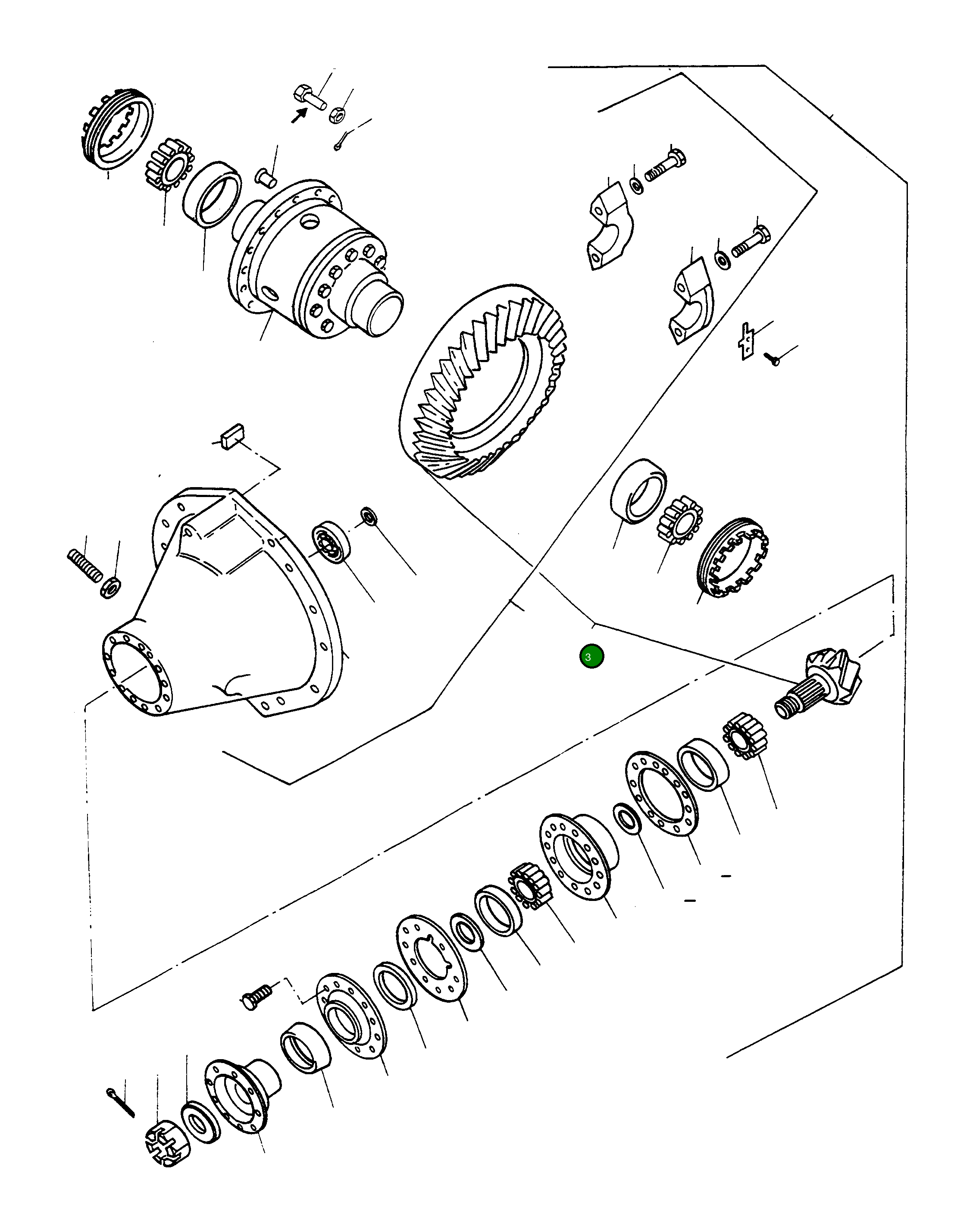 Коническая шестерня 2944196M91 Komatsu