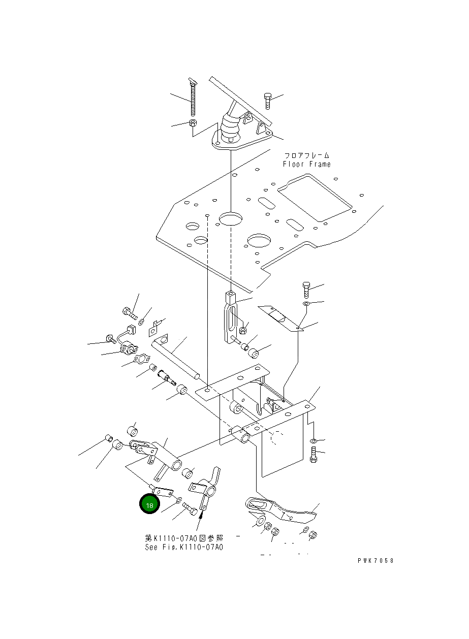 Палец 21J-43-13470 Komatsu