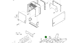 Левый дефлектор крышки 4464-2015A Komatsu
