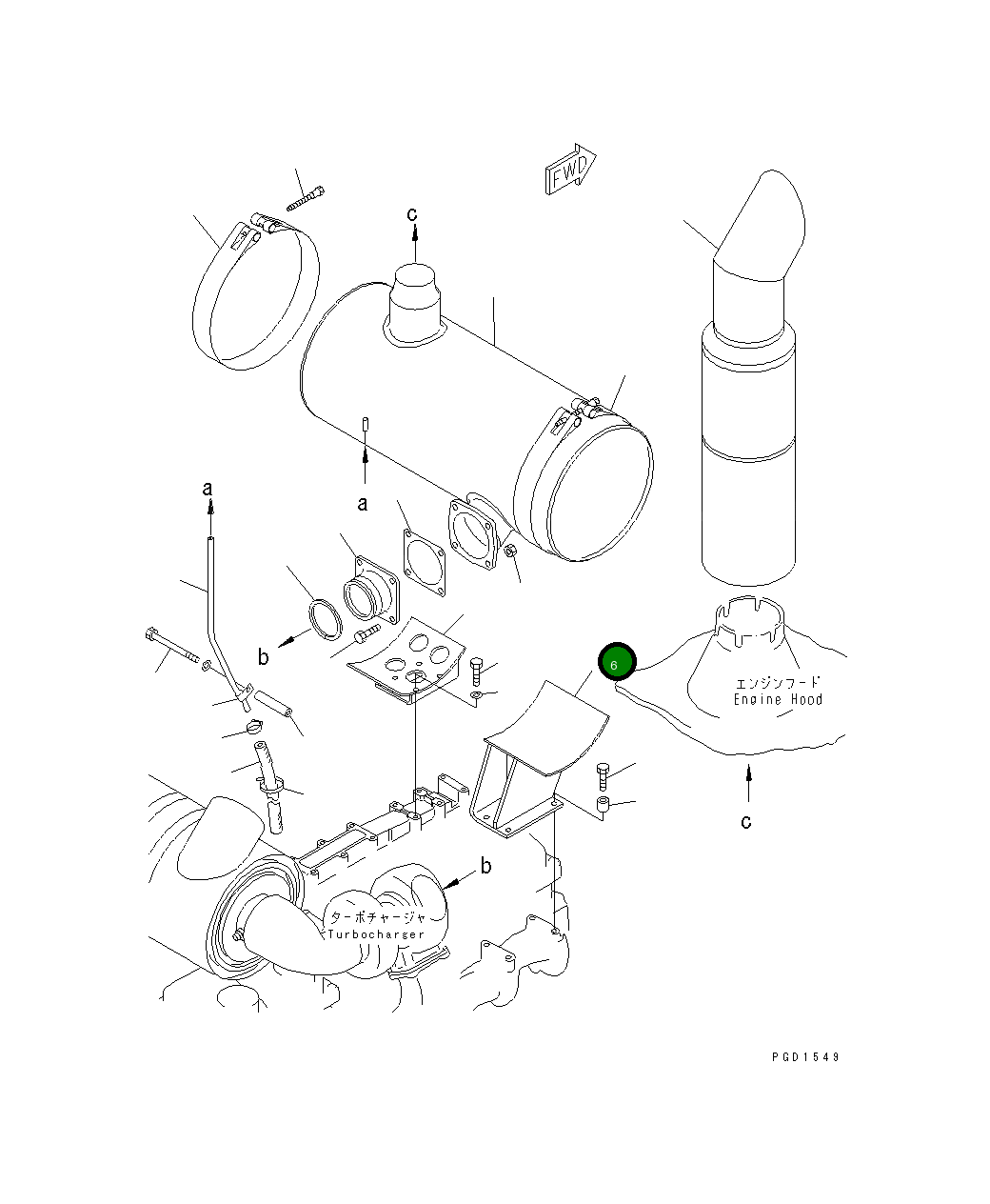 Кронштейн 6152-12-5540 Komatsu
