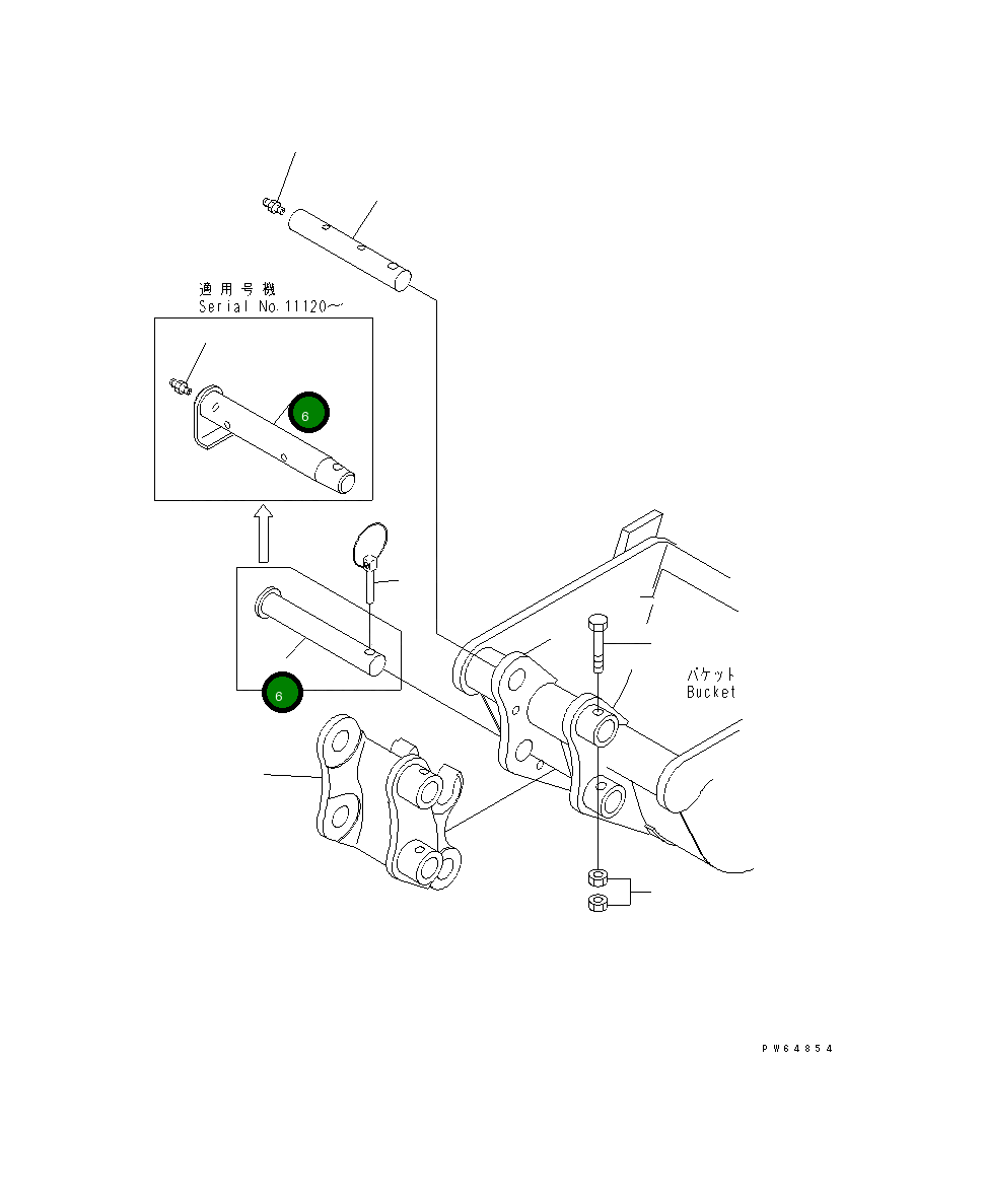Палец 22J-70-16630 Komatsu