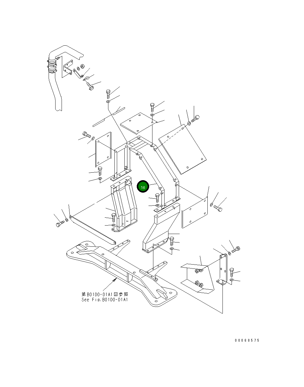 Кронштейн 42C-Z89-3760 Komatsu