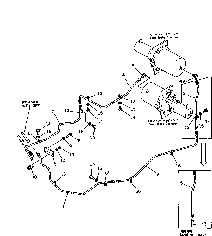 Трубка 425-35-11252 Komatsu