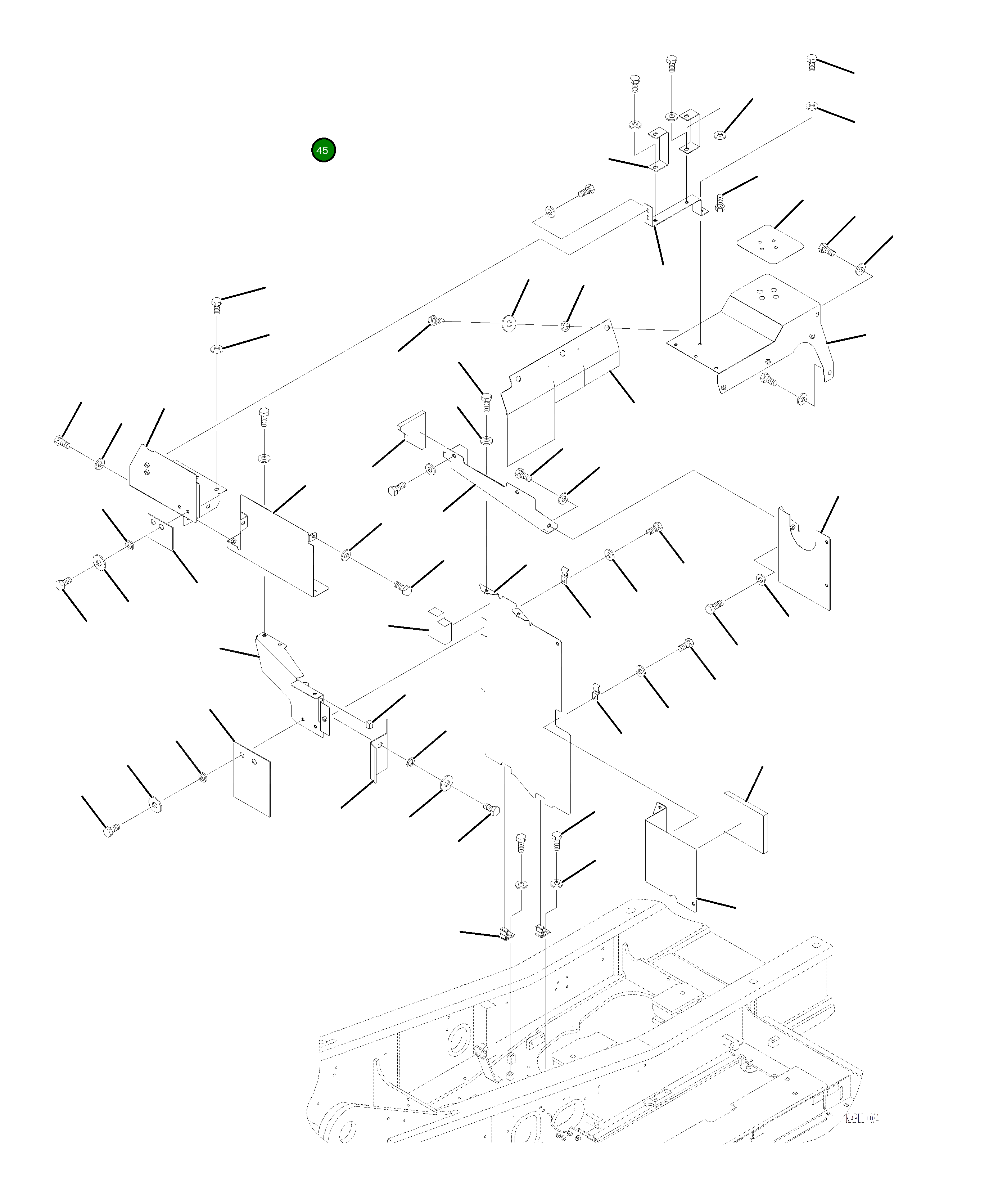 Кронштейн 2A6-54-A0340 Komatsu
