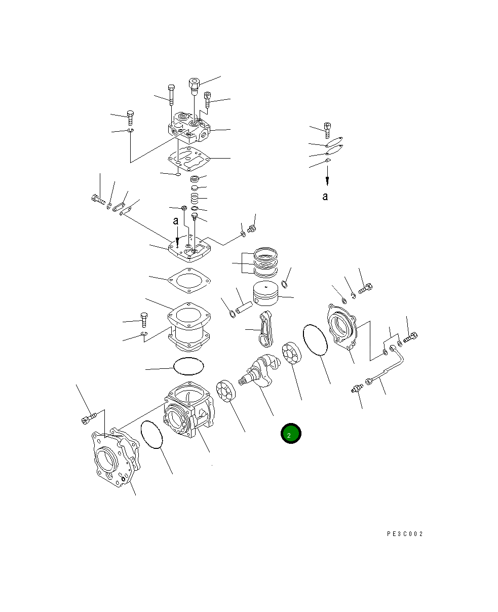 Коленчатый вал DK487653-0300 Komatsu