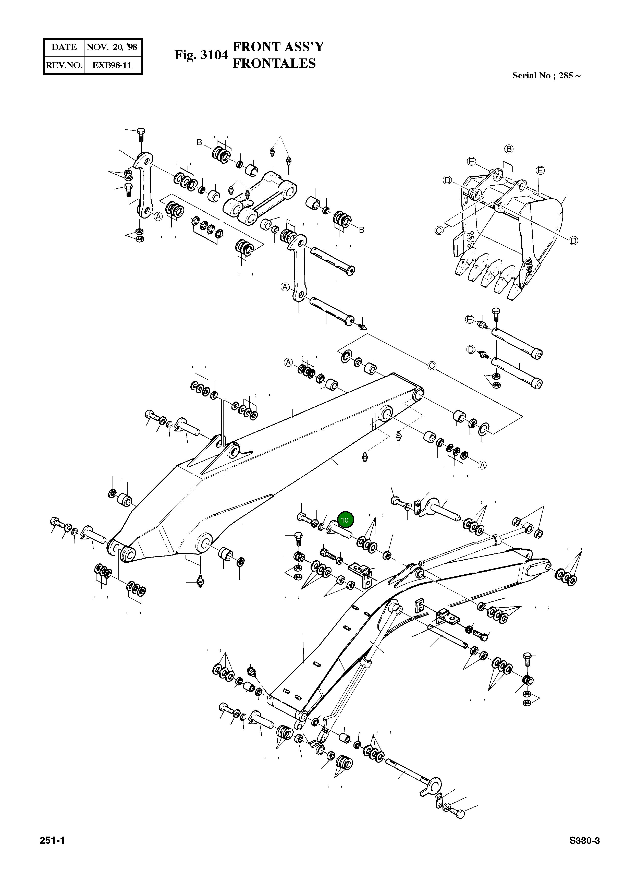 Палец 2123-2031C Komatsu