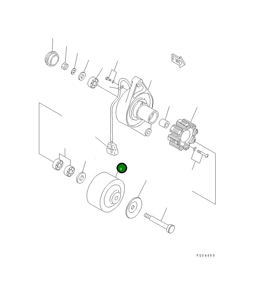 Маховик YMXM82110 Komatsu