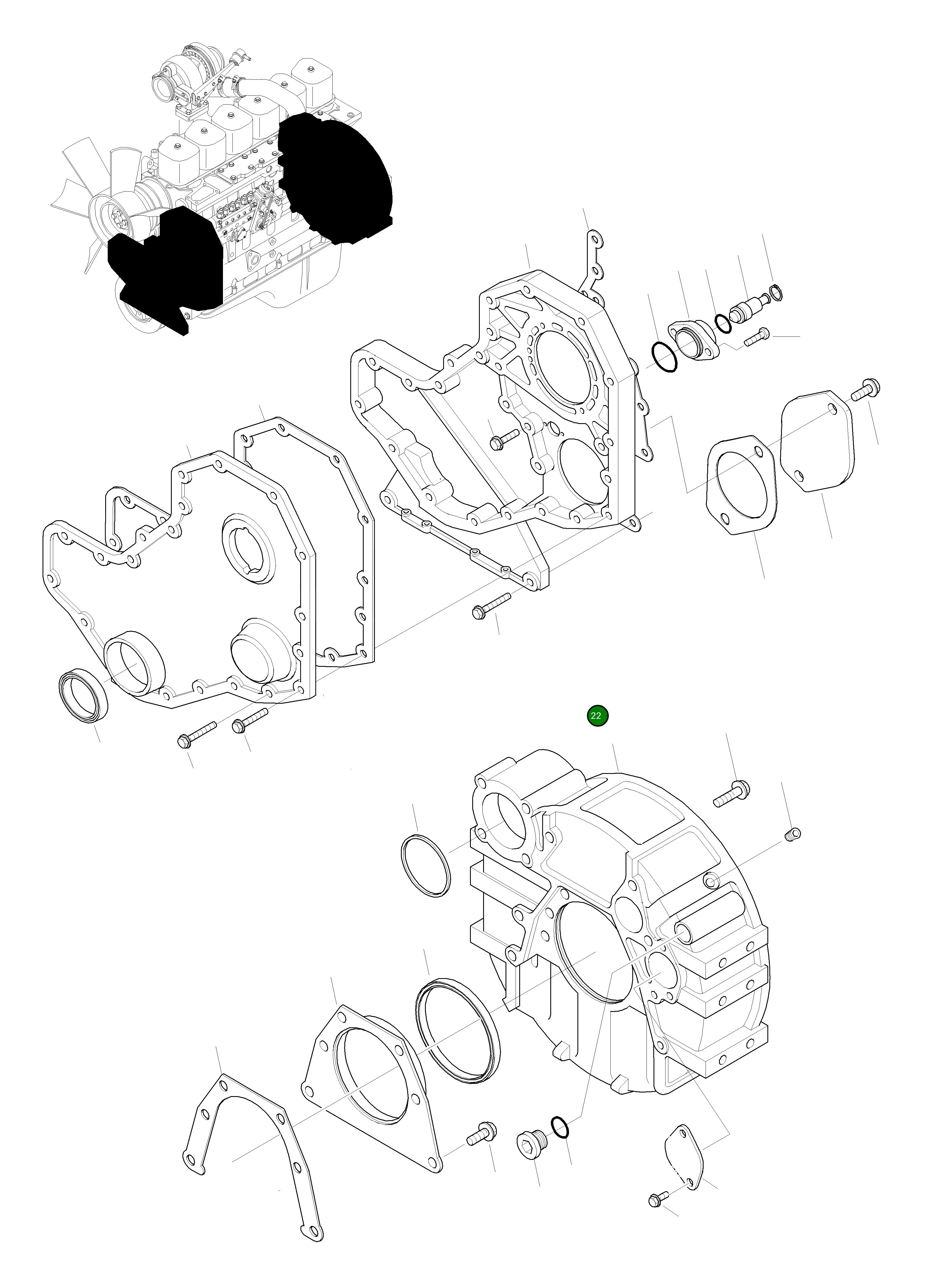 Корпус 6735-21-4180 Komatsu
