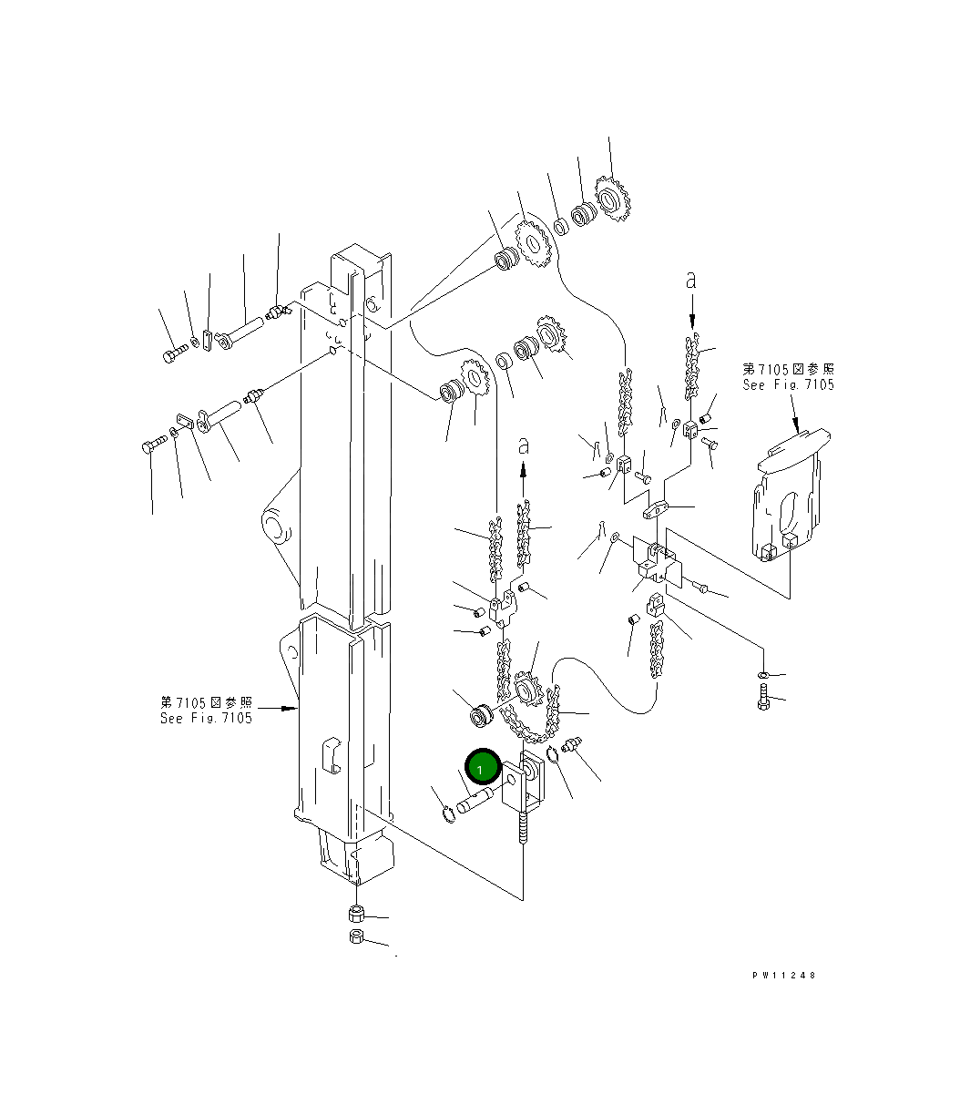 Кронштейн 22S-71-11512 Komatsu